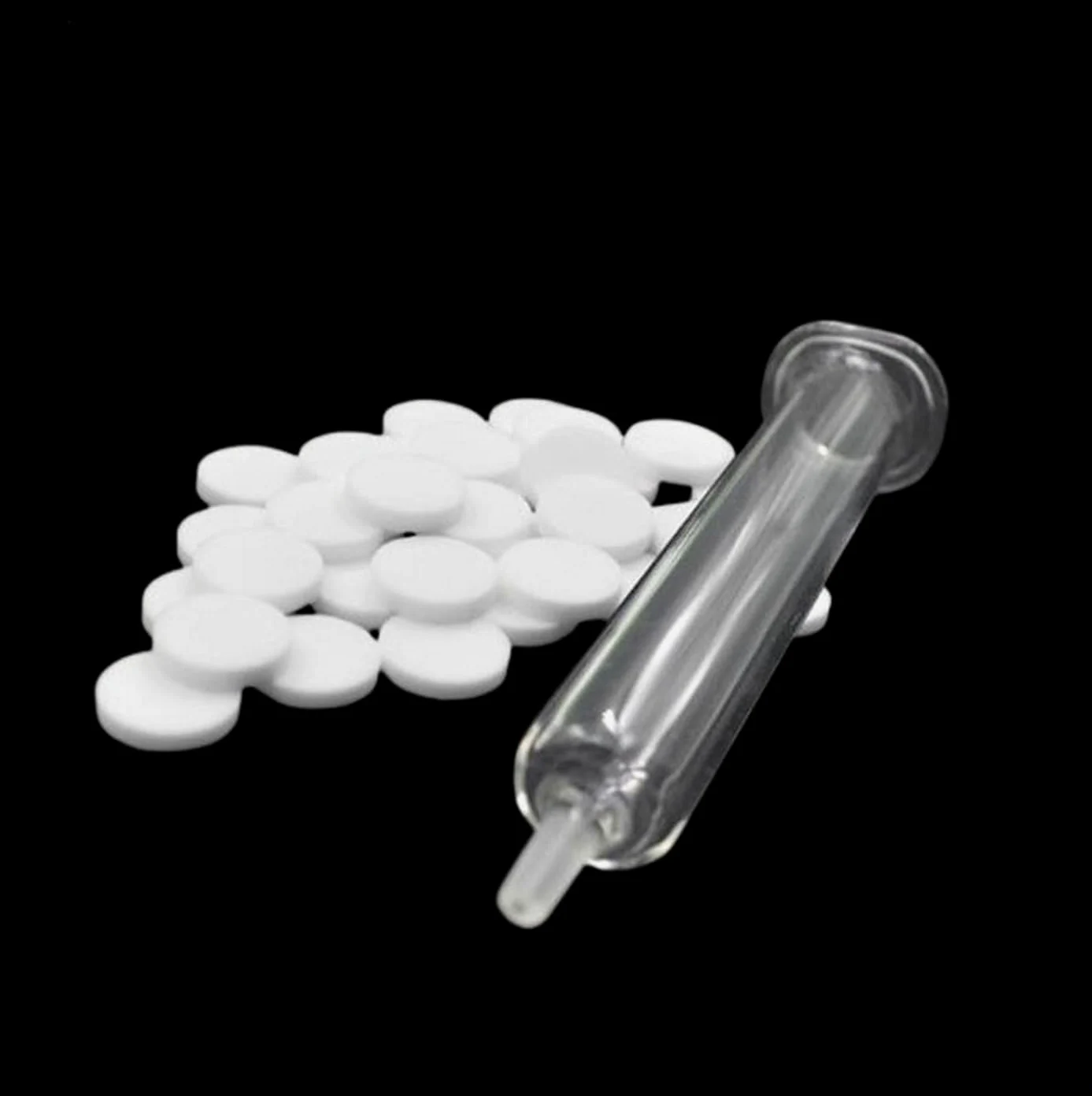 Columna vacía de cartuchos SPE con tubos de vidrio y fritas de PE, 12 unidades de 6 ml for extracción en fase sólida