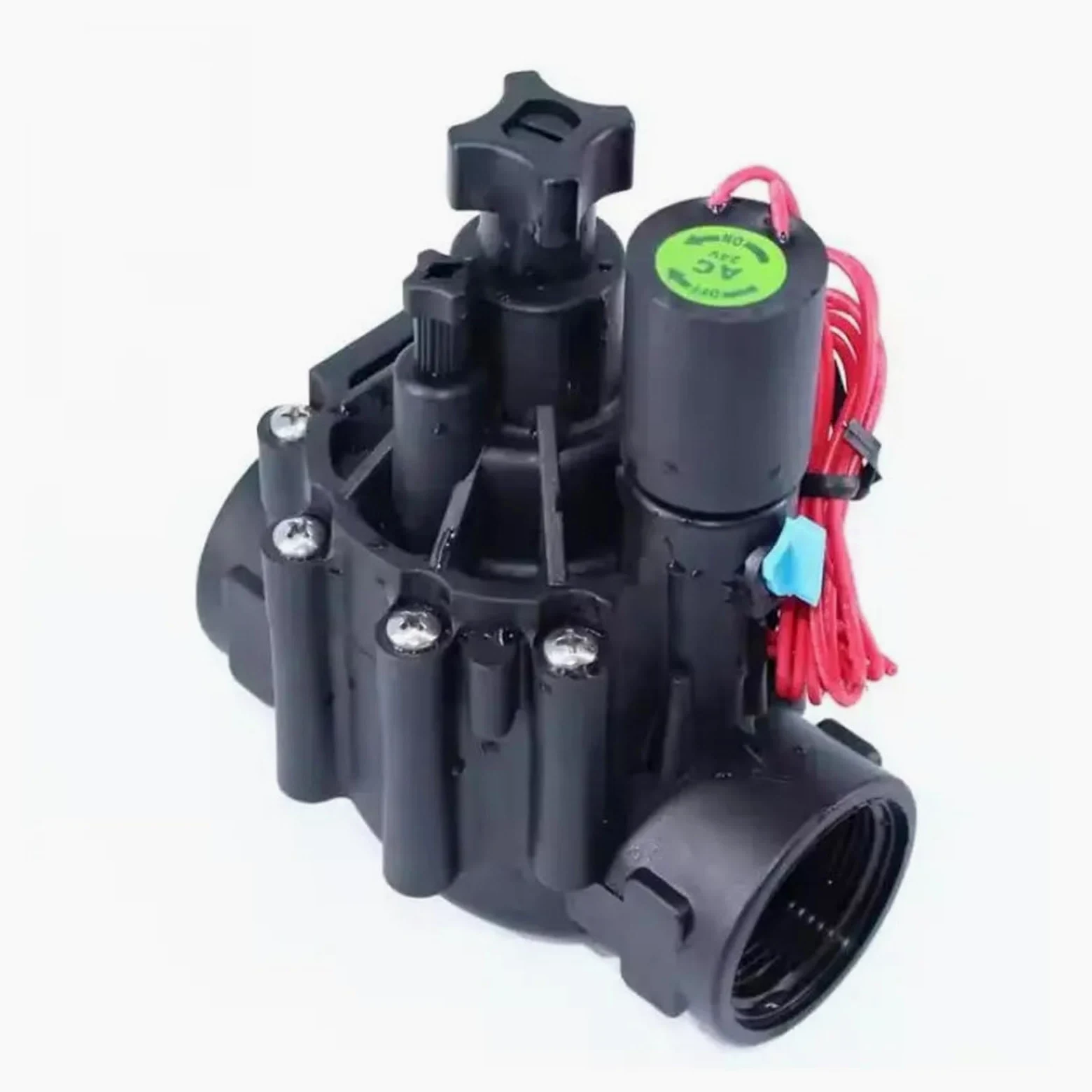 Electroválvula de riego de 3/4'', bidireccional, 220 V, 12 V, 24 V CC, con Enclavamiento y regulación de caudal for riego agrícola.(DC 12V)