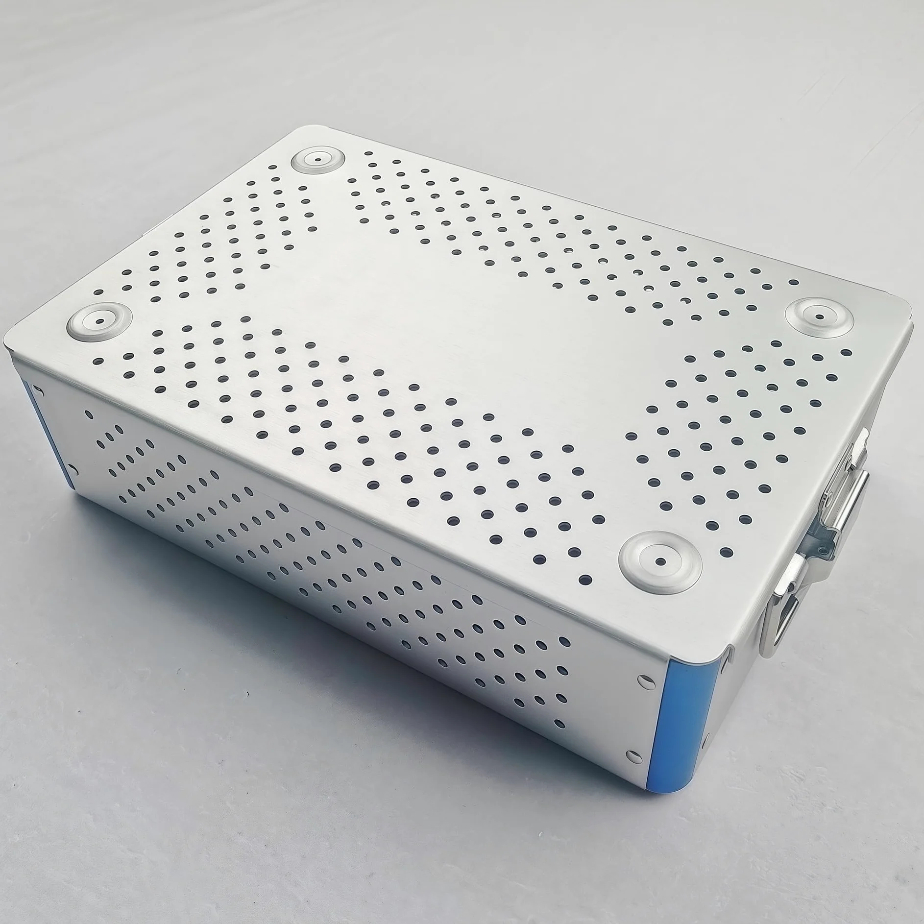 Estuche Esterilizador de Aluminio con Base Antigolpes，Caja Profesional para Herramientas Quirúrgicas, Odontológicas y de Estética