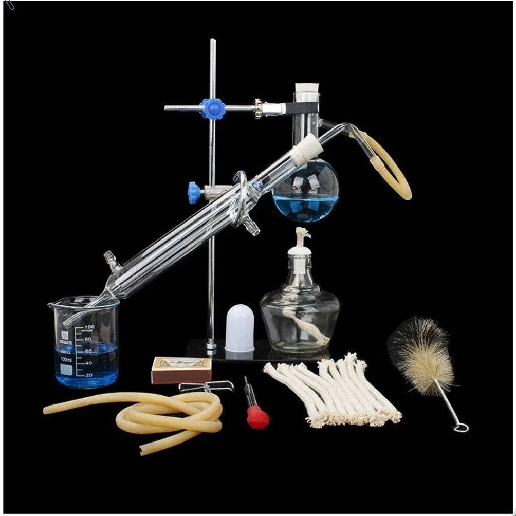 Equipo de destilación de cristalería industrial para aceites esenciales