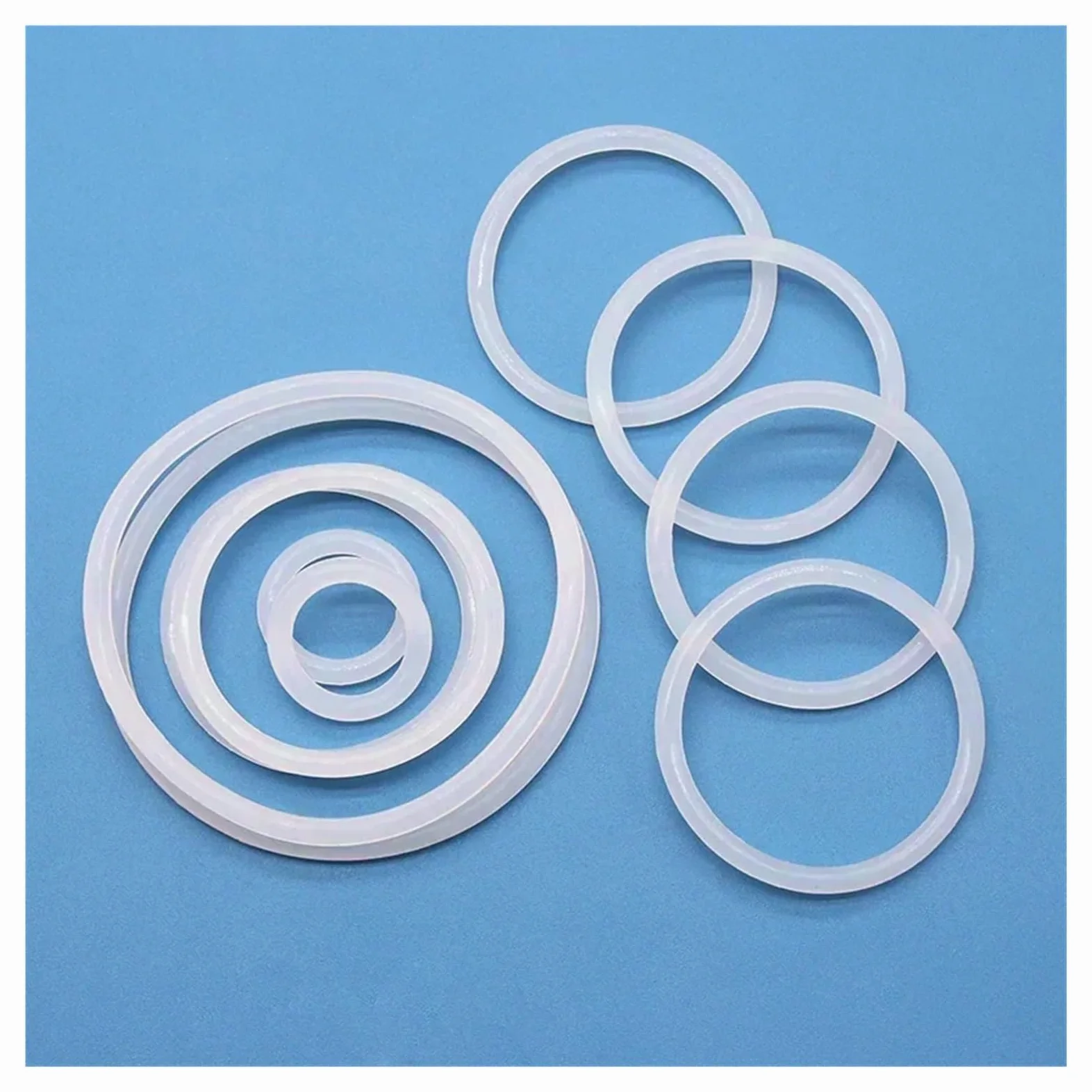 50 juntas tóricas VMQ CS de 1/2/3/4 mm de grosor, color, resistentes al agua, redondas, de silicona.(OD 80mm,CS 4mm)
