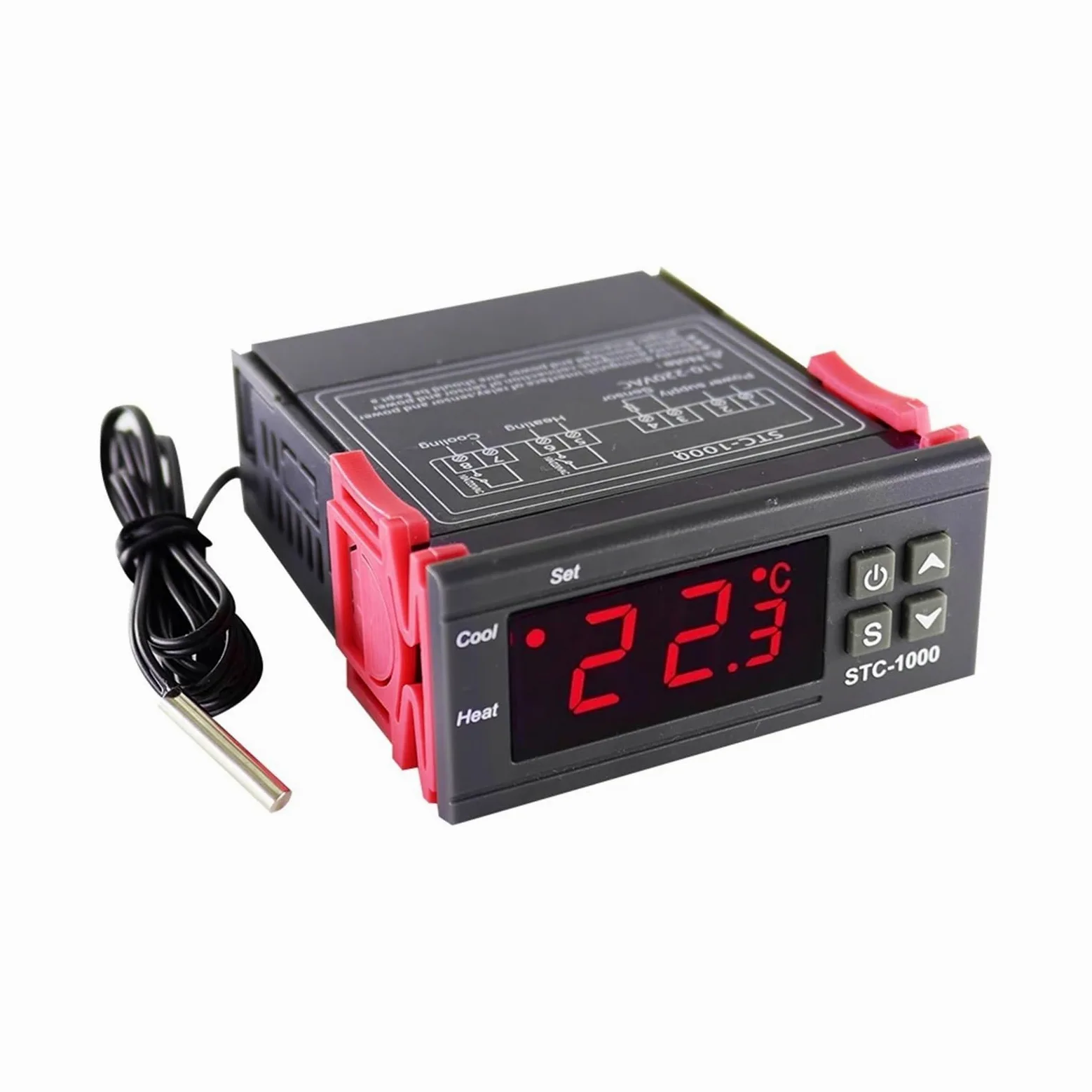 10 Uds STC-1000 controlador de temperatura Digital termostato termorregulador incubadora relé calefacción refrigeración STC 1000 220V STC1000