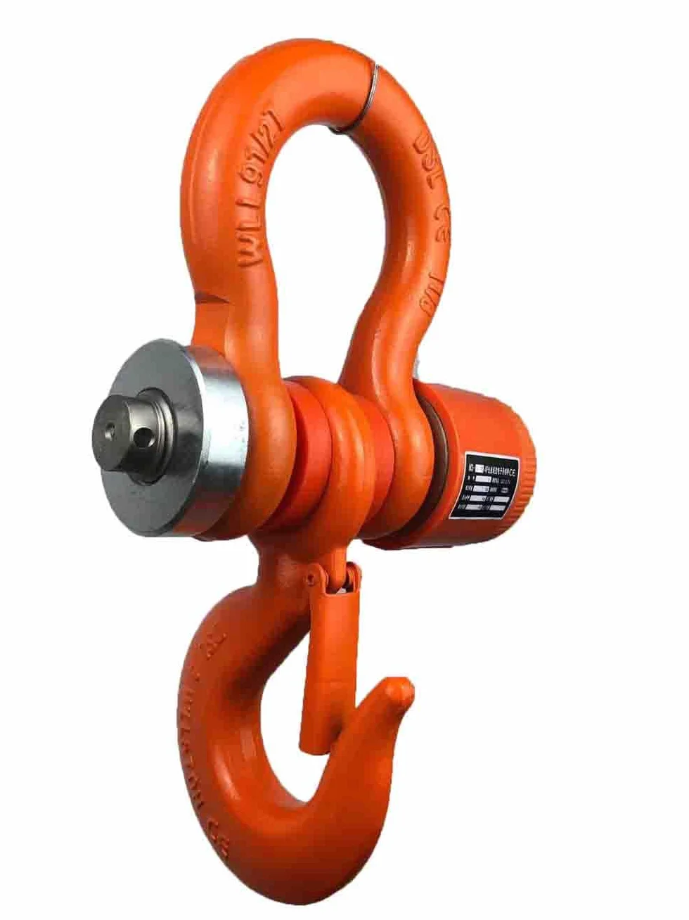 Báscula digital de grúa de 10 toneladas/22000 libras, báscula industrial colgante resistente de 10000 kg con indicador de mano inalámbrico, naranja
