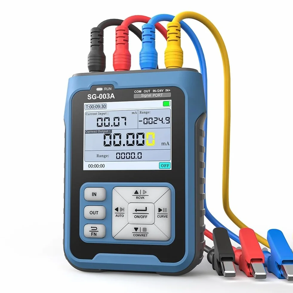 Generador de señal, SG-003A 4-20MA HD TFT Color LCD Generador de señal Fuente Voltaje Corriente Calibrador de Proceso Analógico para Salida PWM