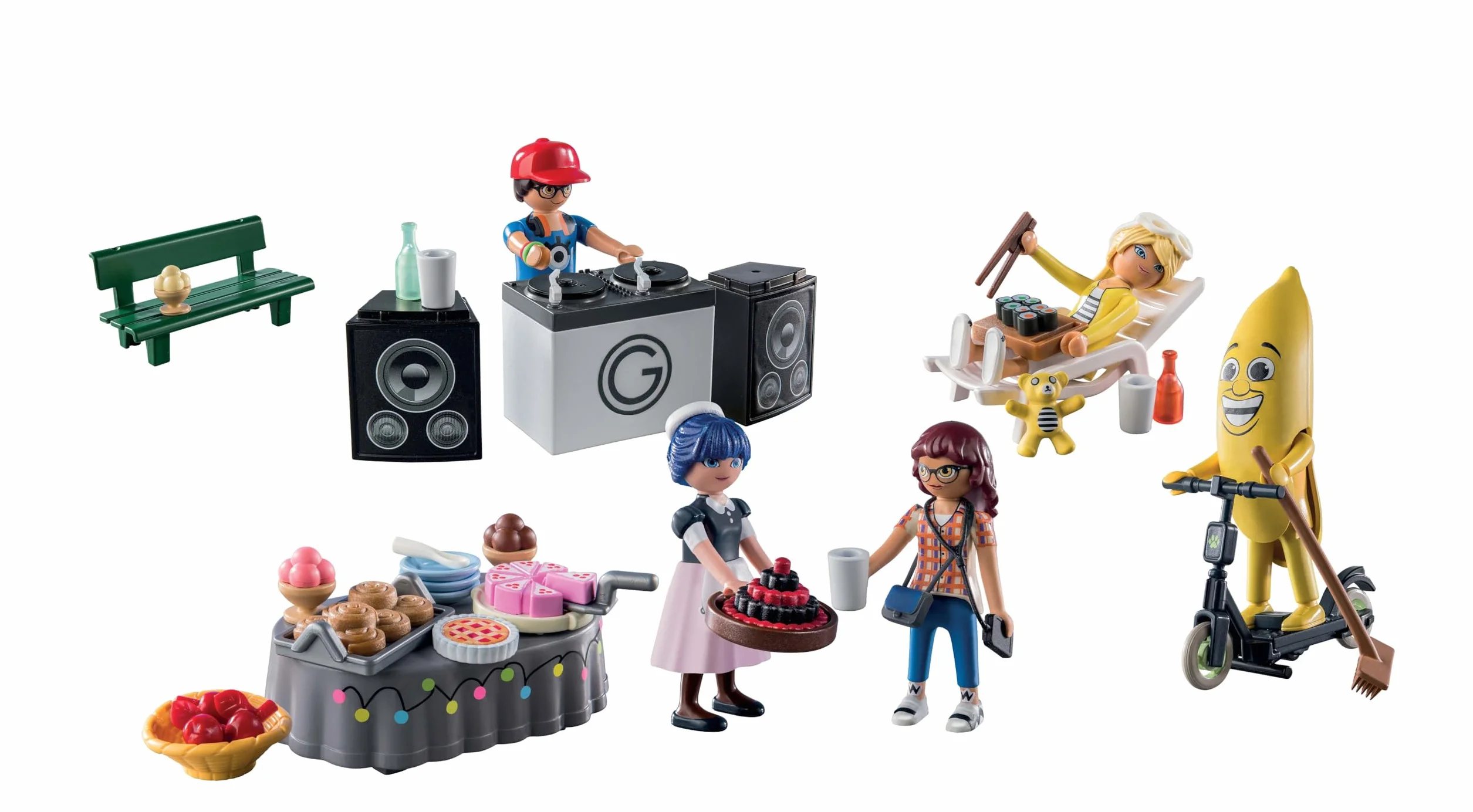 PLAYMOBIL Miraculous 71344 Calendario de Adviento: Pícnic en París, 24 sorpresas, 5 Figuras, Juguetes para niños y niñas 4+