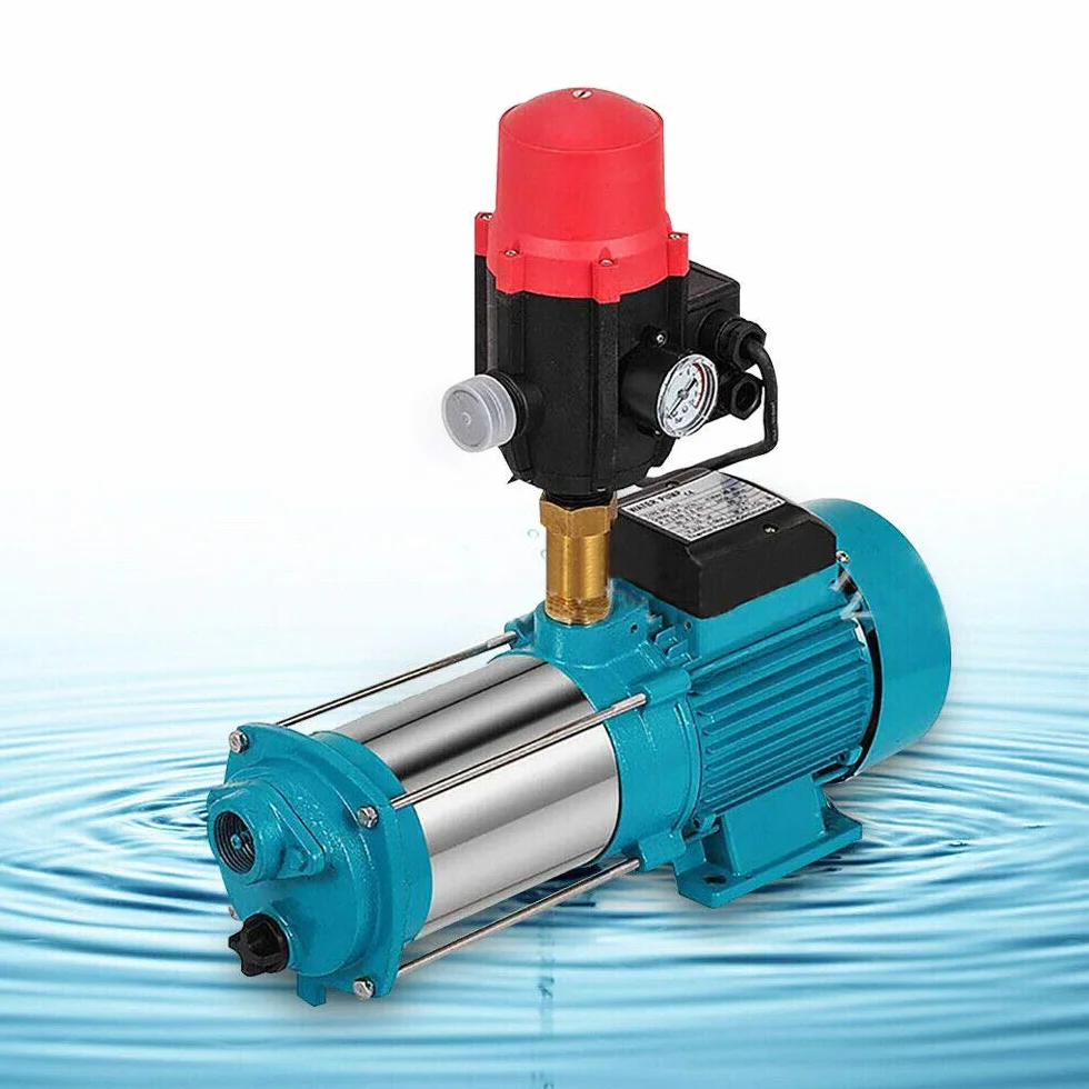 Bomba centrífuga de 1300 W, bomba de agua doméstica, para jardín, con interruptor de presión, bomba de agua potable, 6000 l/h, autoaspirante, 9,8 bar (1300 W con conmutación automática)