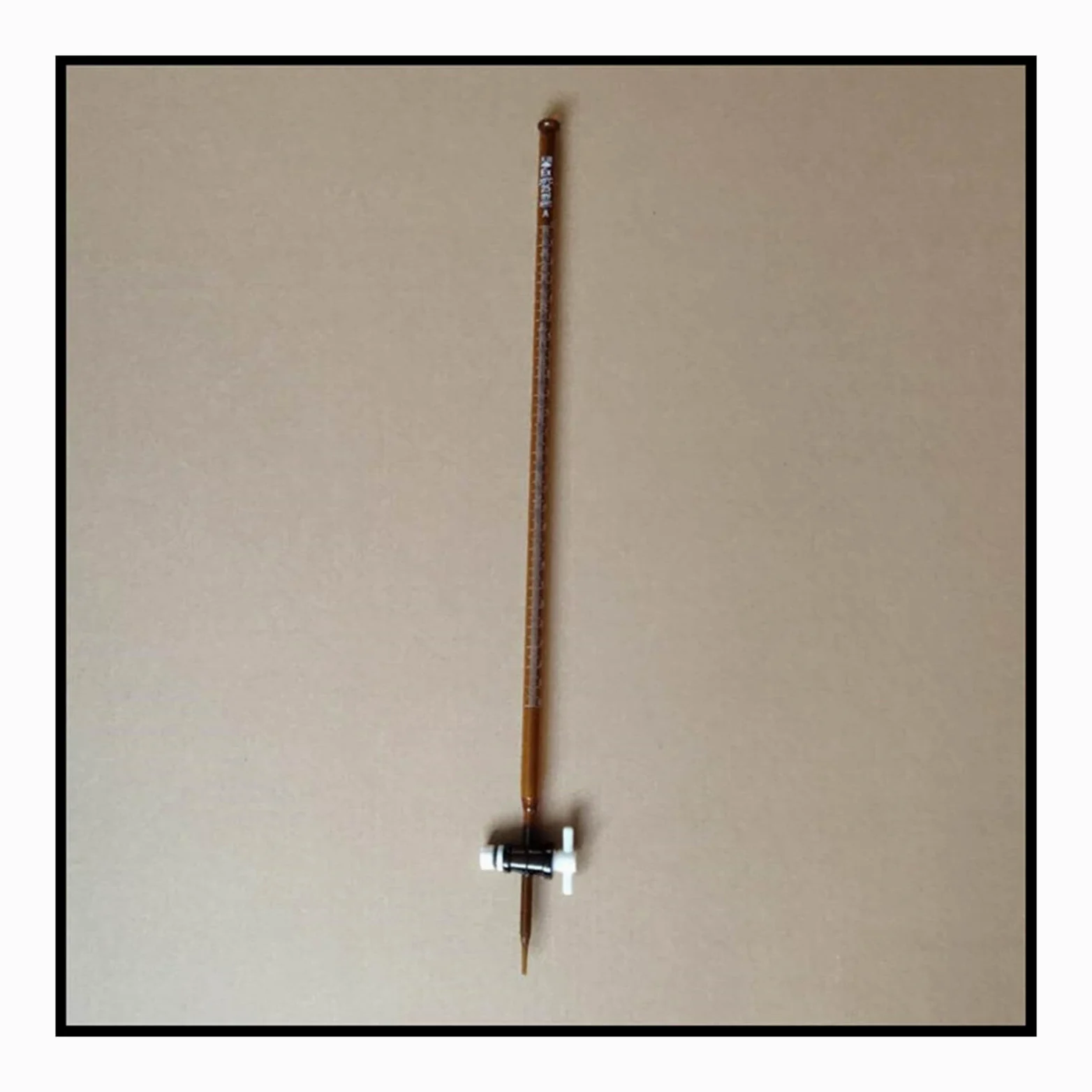 Bureta de vidrio Clase A con llave PTFE - 10ml, 25ml, 50ml, 100ml Herramienta de titulación de precisión(100ml)