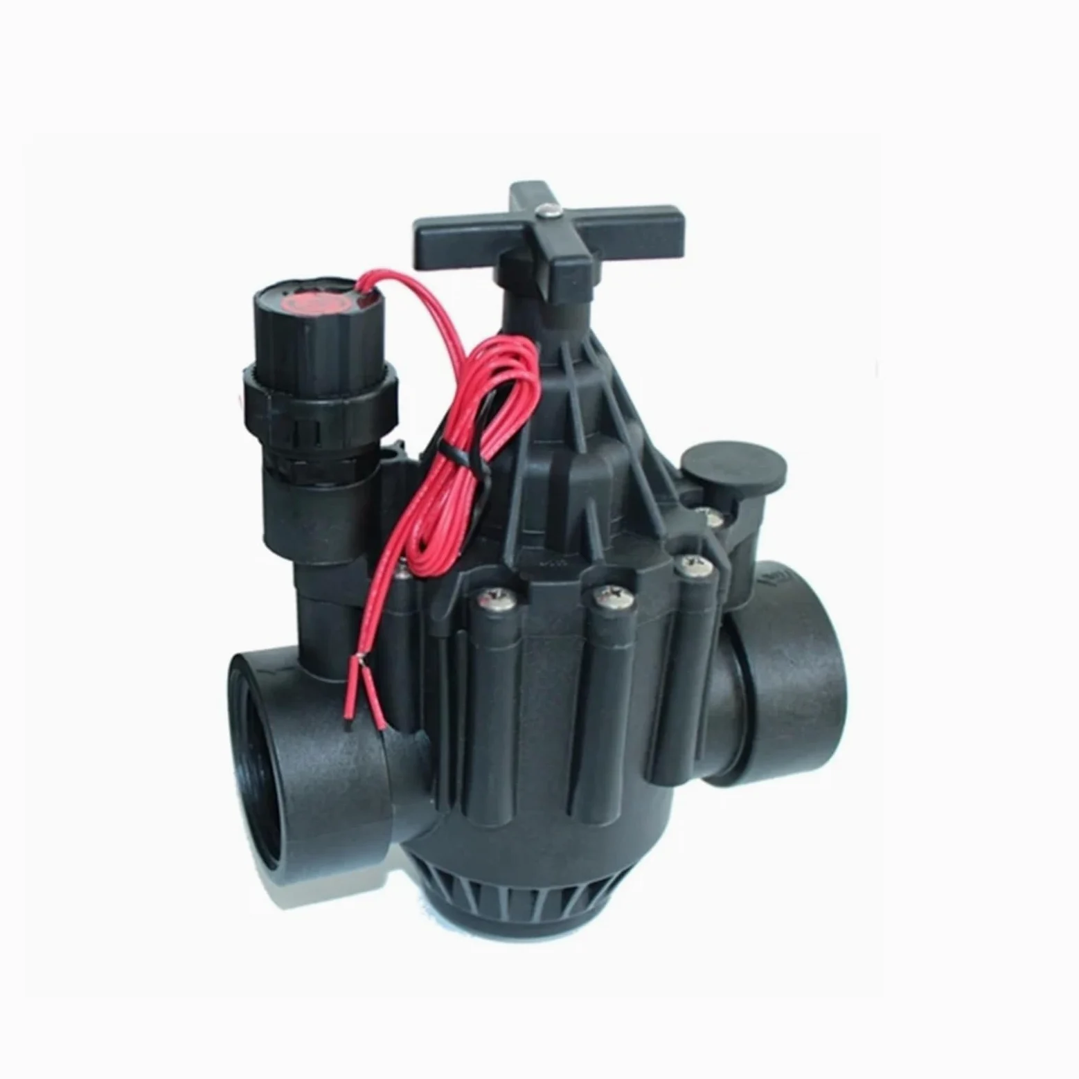 Electroválvula, Válvula Solenoide de riego for jardín, válvula de nailon de 1-1/2 "y 2", normalmente cerrada, 220, 12V, 24V, for riego de paisaje de jardín y granja(DN40,12)
