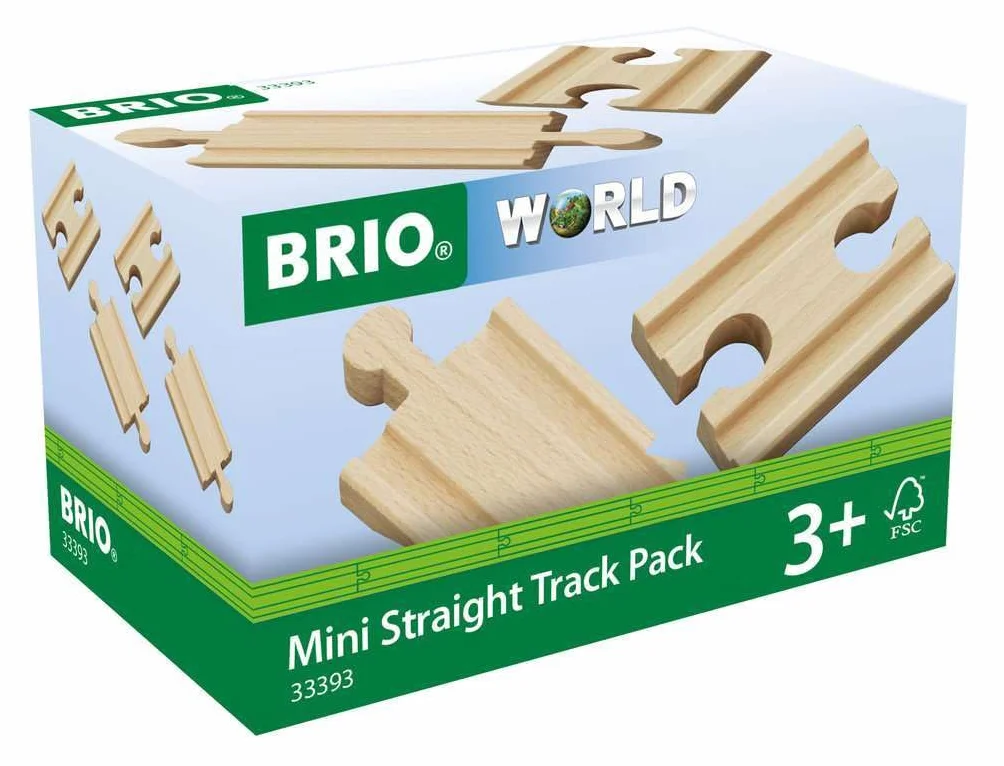 BRIO Pack de vías Rectas Mini 33393