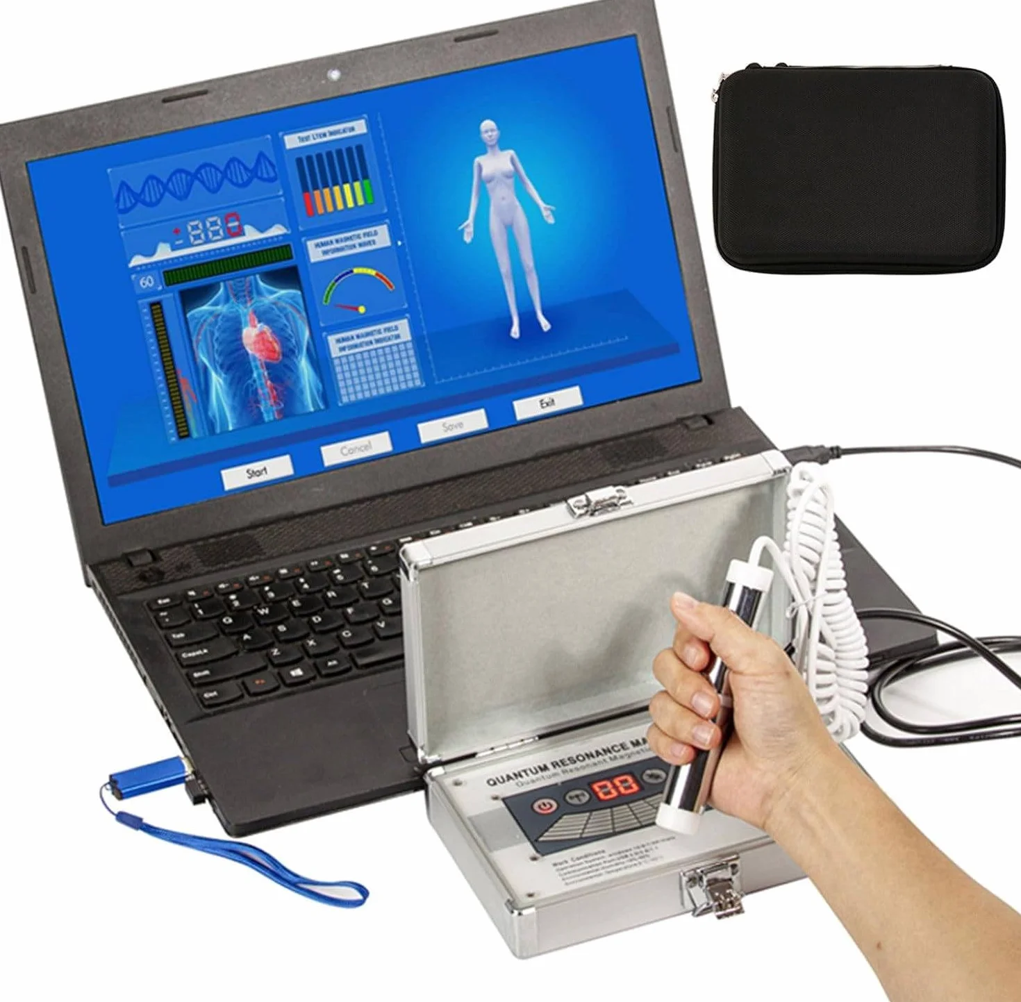 Analizador Magnético De Resonancia Cuántica 3 En 1, Analizador Cuántico, Escáner De Salud Subsaludable Multifuncional Portátil con Análisis 3D, 54 Informes,Resultados Dinámicos Y Confiables.
