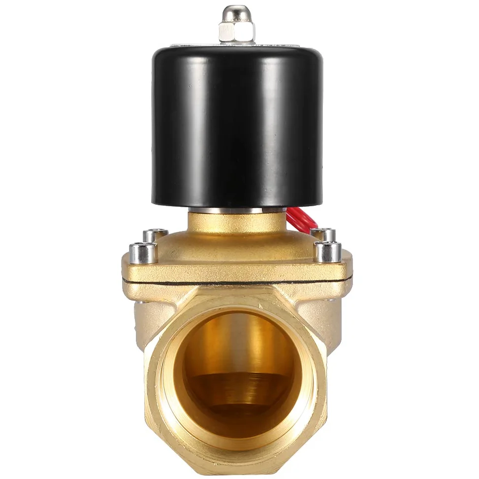 Válvula solenoide NC, 220VAC DN50 Latón Válvula solenoide eléctrica de tipo 2, 2 posiciones y 2 posiciones, normalmente cerrada Tipo de válvula solenoide sensible de efecto directo