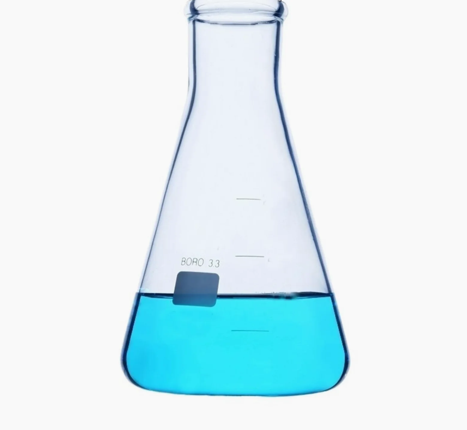 Matraz Graduado de Vidrio borosilicato, Matraz Erlenmeyer de Vidrio, borosilicato, Resistencia a la Temperatura, Equipo de Laboratorio(2000ml)