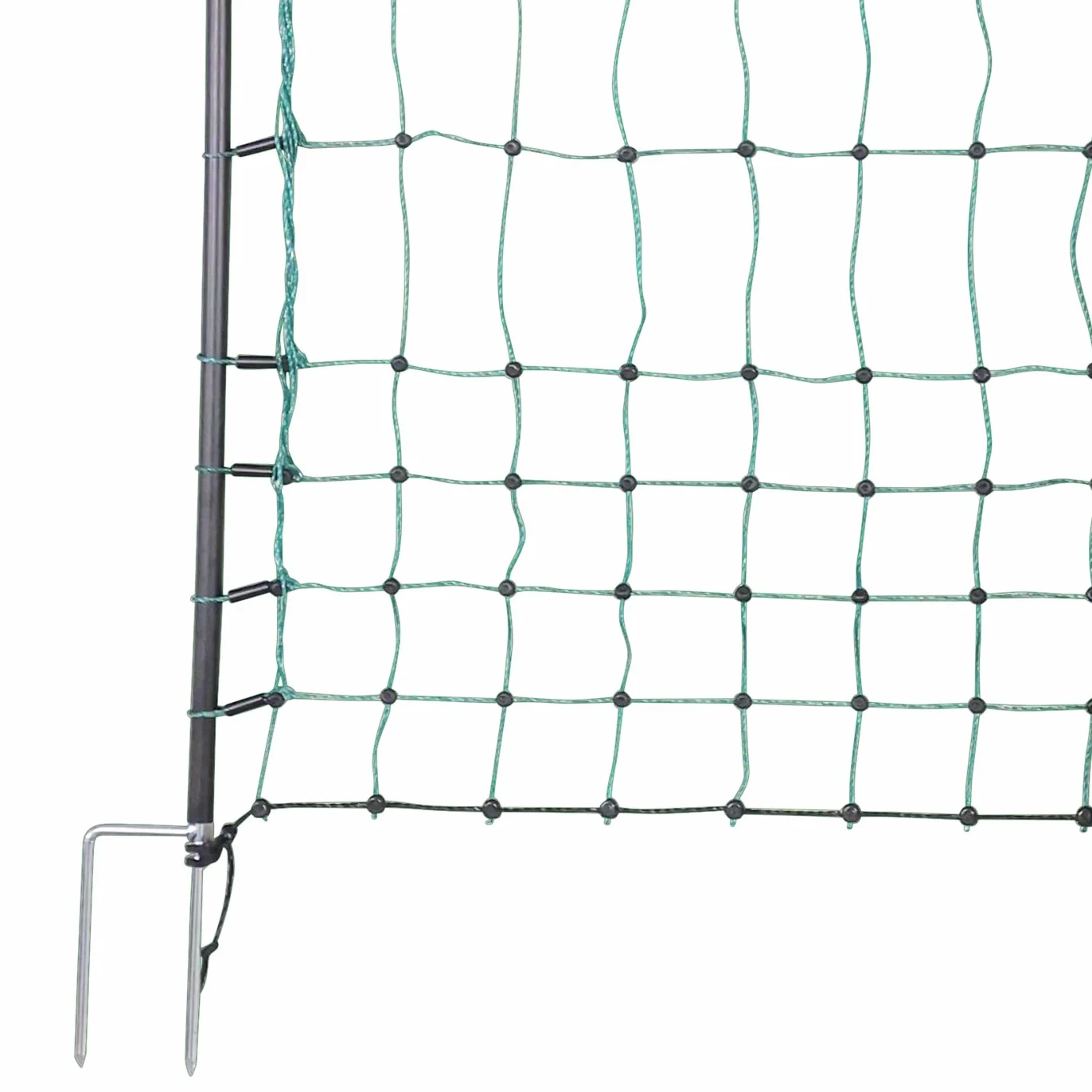 VOSS.farming Red para gallinas “farmNET”, Rollo de 25m de Longitud y 112cm de Altura, 9 Postes con Punta Doble y Kit de reparación, Verde, no electrificable