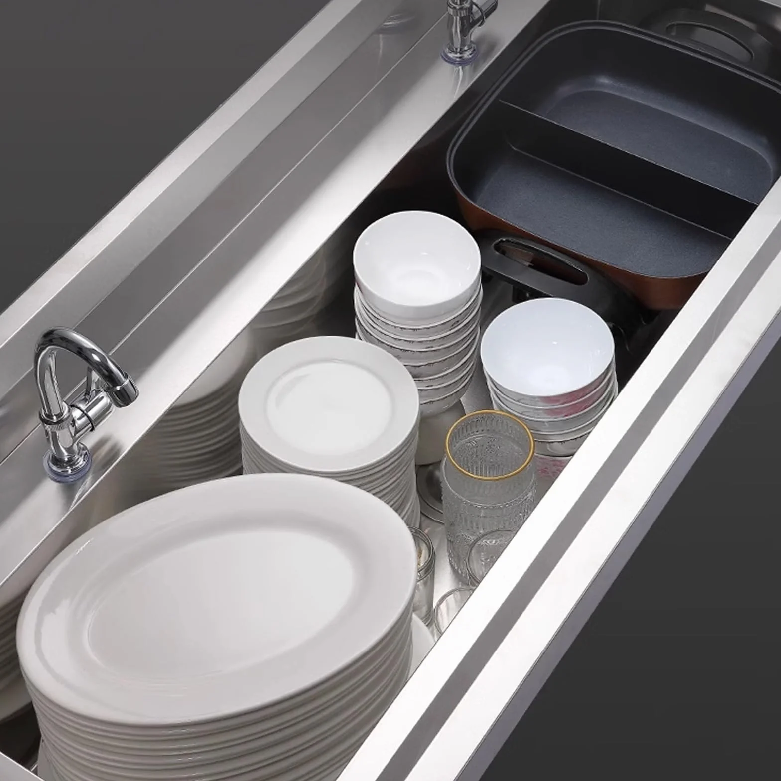 Fregadero Industrial Fregadero Exterior Fregadero Camper Cocina Comercial Fregadero, Cocina Independiente, de Acero Inoxidable 304, for Taller Granja Catering(120 * 60 * 60cm/47 * 32 * 24in)