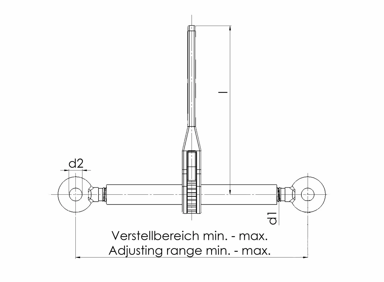 Tensor de cadena con ojales, 4000 kg, 8 mm
