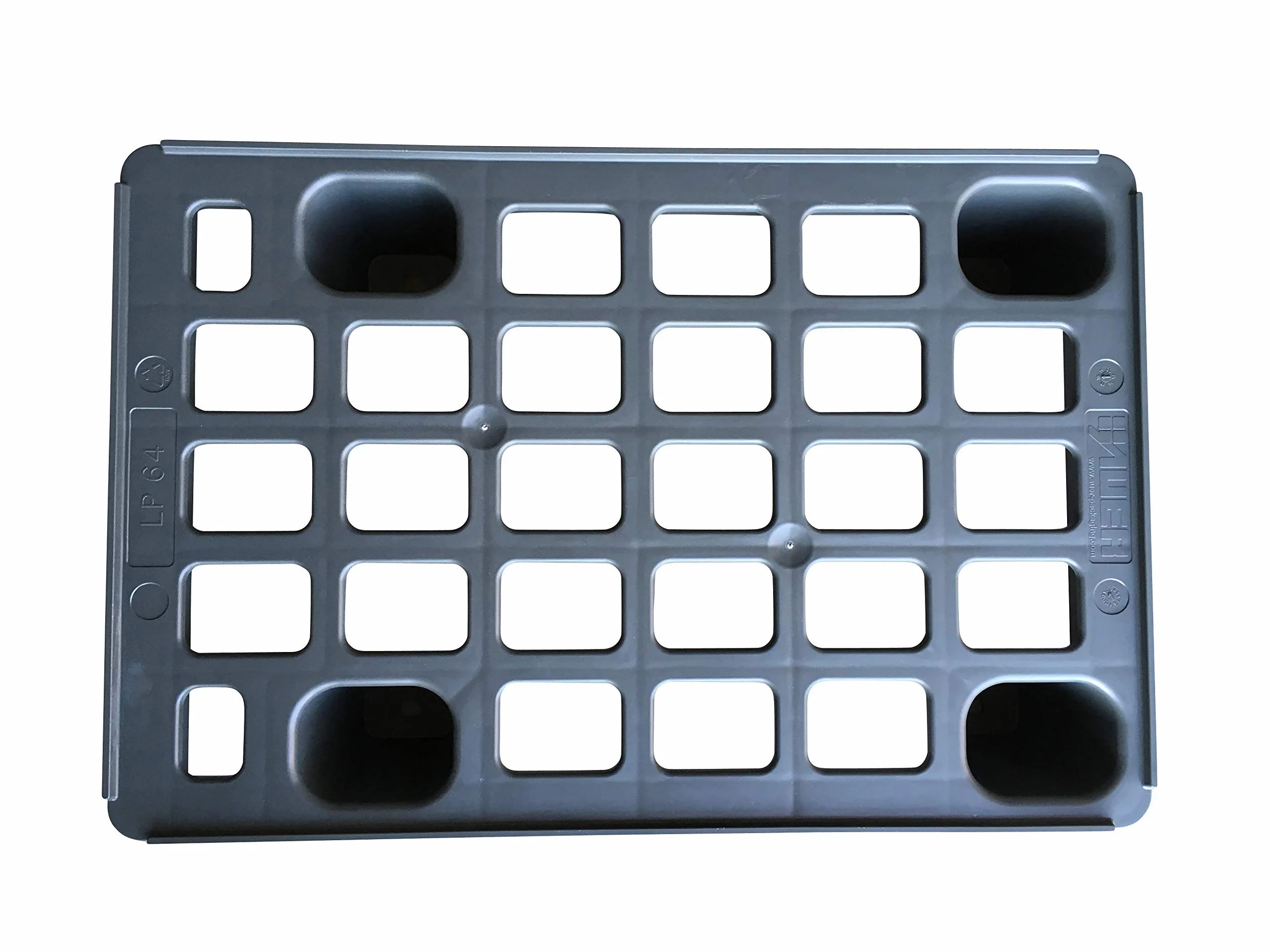 10x Leichtpalette 60x40 Kunststoffpalette im 1/4-Europaletten Maß inkl. gratis Zollstock * Viertel Palette, 10er Set