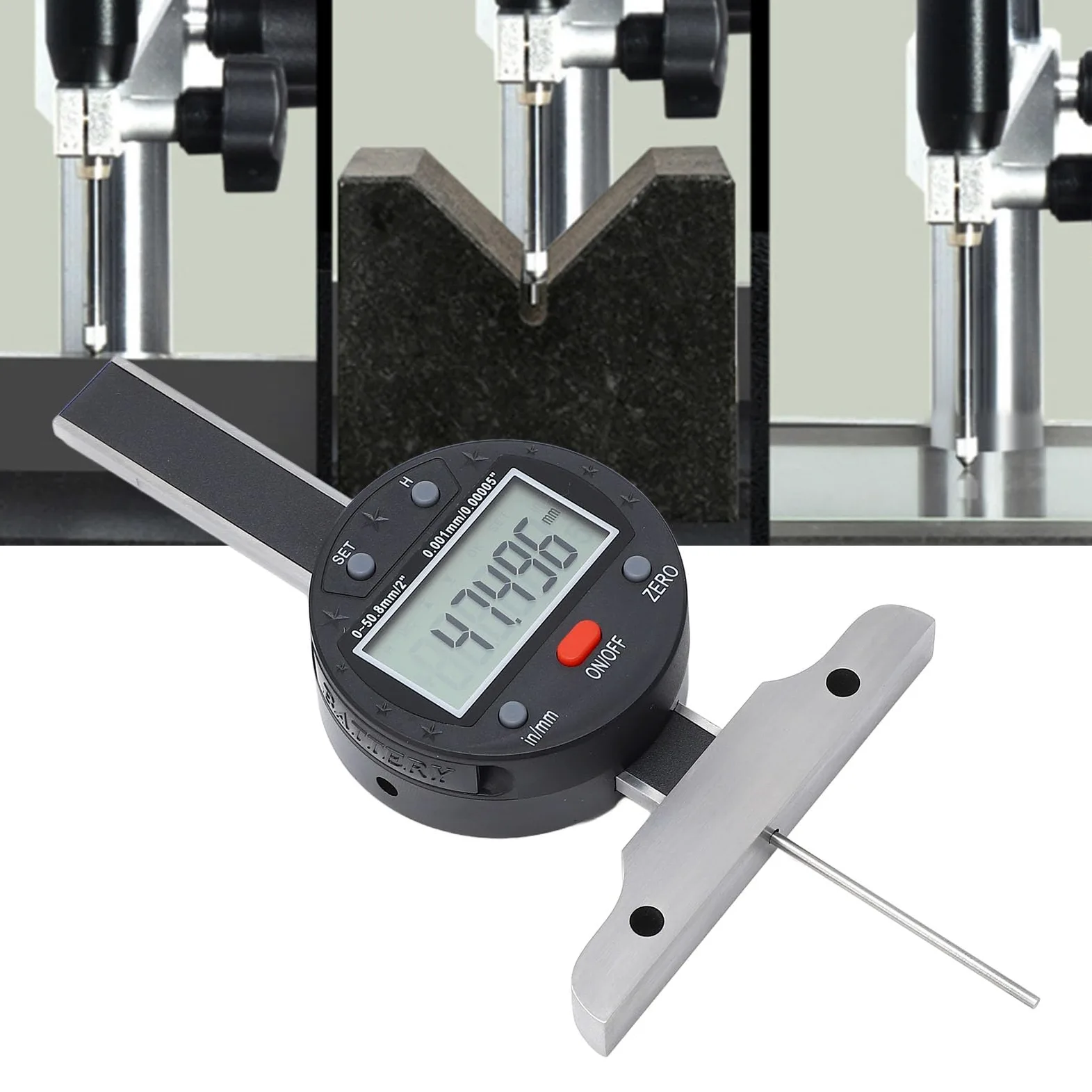 Medidor de Profundidad Digital de Alta Precisión con Pantalla LCD Puerto USB para Profesionales Acero de Aleación Acero Inoxidable 1 Pieza
