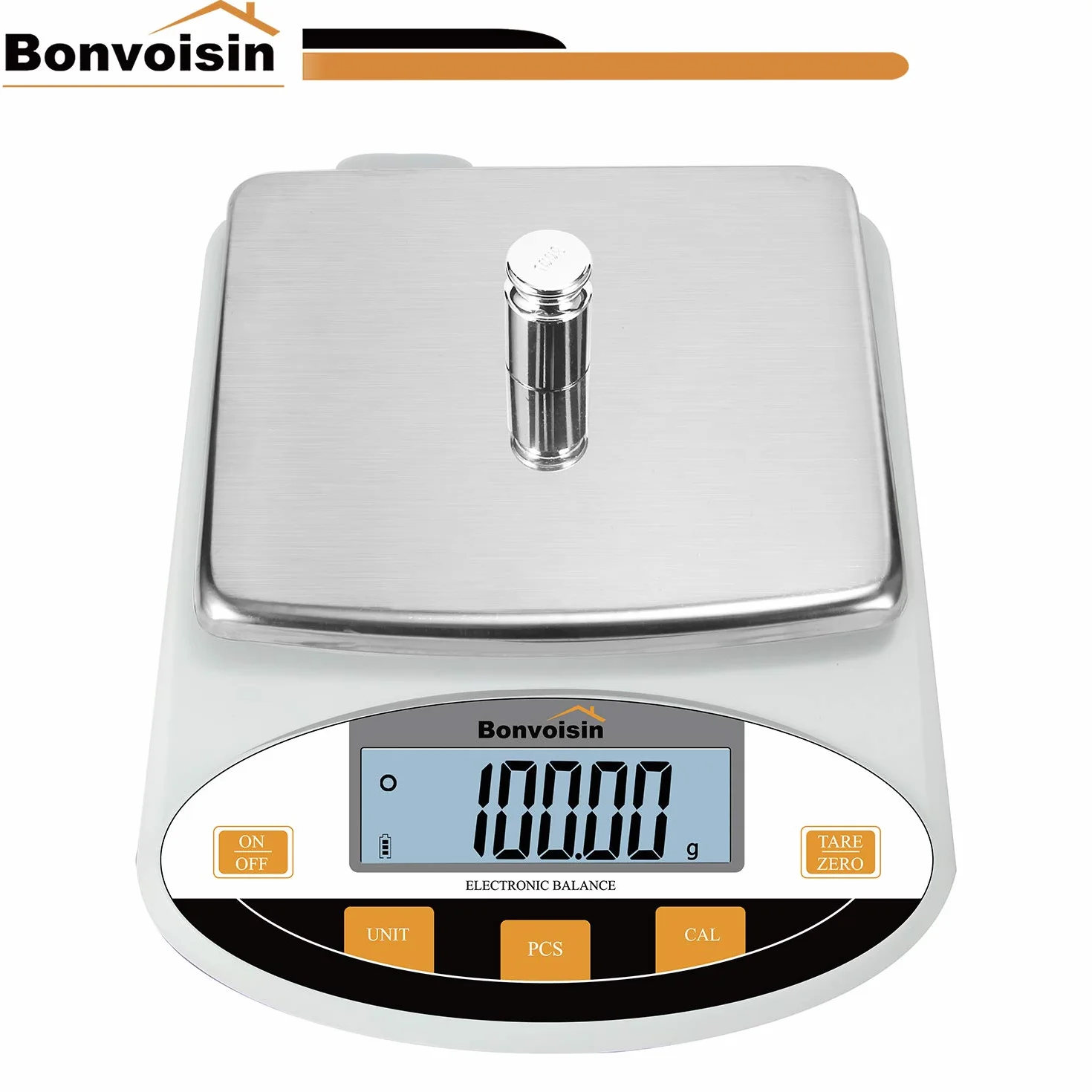 Bonvoisin Báscula de Laboratorio 1000g/0.01g Digital - Báscula Analítica de Alta Precisión para Joyería, Cocina, Laboratorio y Uso Científico, con Función Tara y Conteo