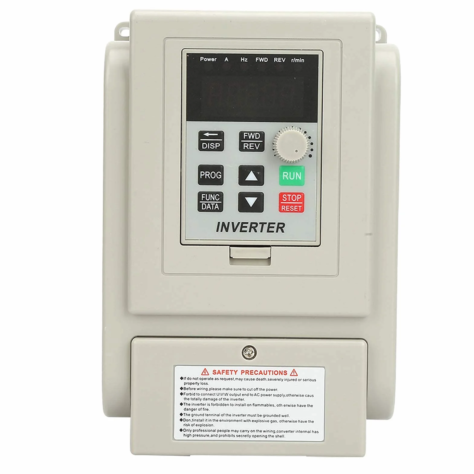 Unidad de frecuencia Variable VFD AT2-0750X Inversor VFD 220V Ca Inversor de Accionamiento de Frecuencia Variable Controlador de Velocidad VFD para Motor Monofásico de 0,75 KW