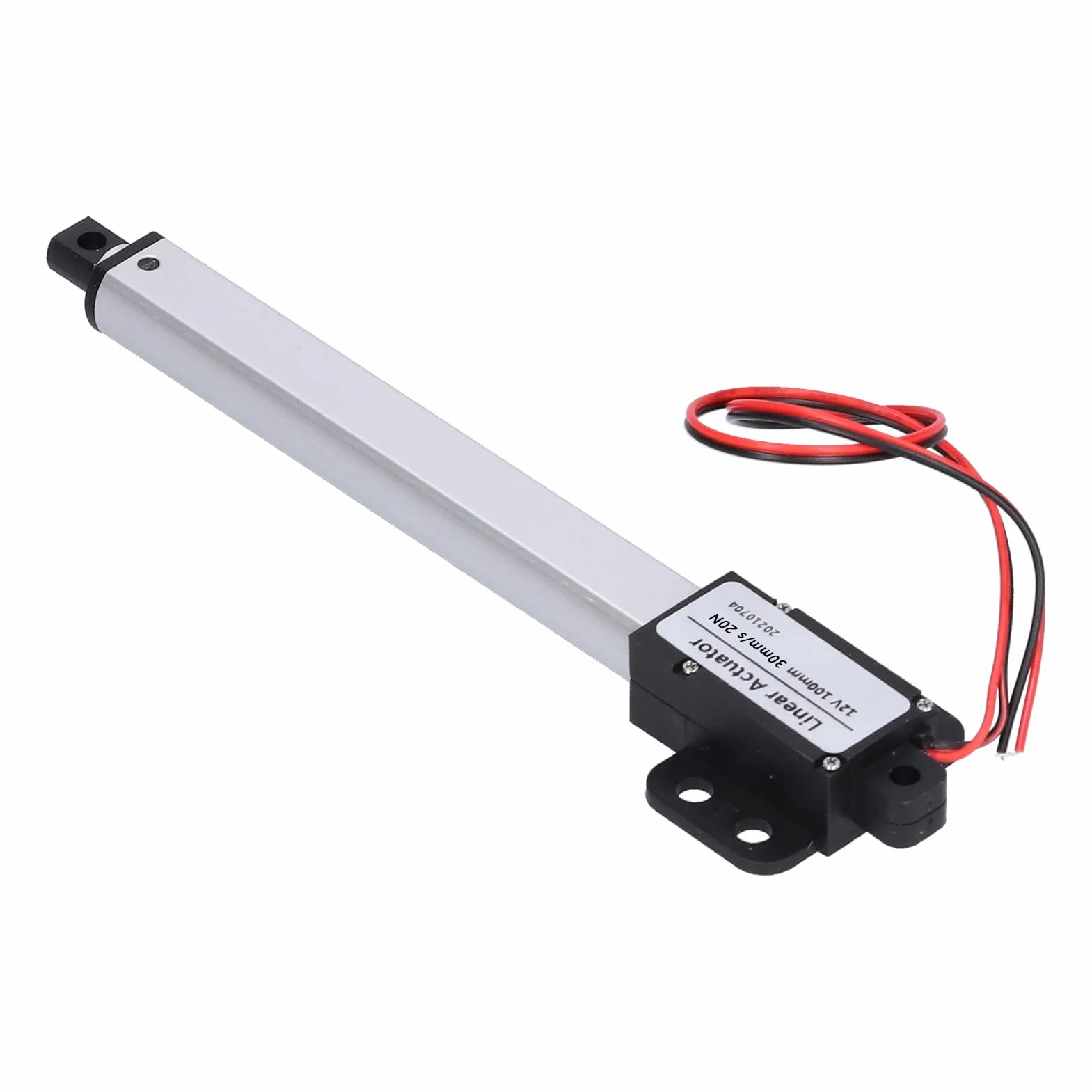 Actuador Lineal Eléctrico 12V 100mm 30mm/s 20N Bajo Ruido Interruptor Límite Interno