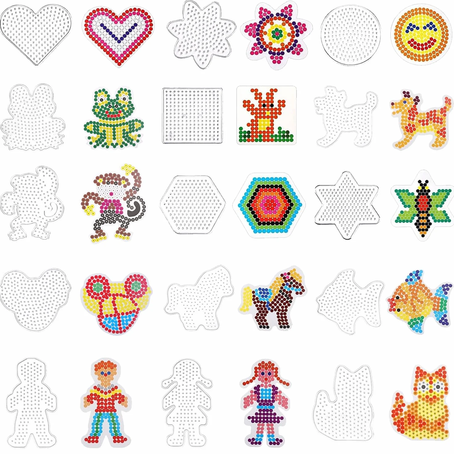 Beads Plantilla 15 Piezas Animal Perlas para Planchar Placas de Cuentas Tablas Juego Creativo Set
