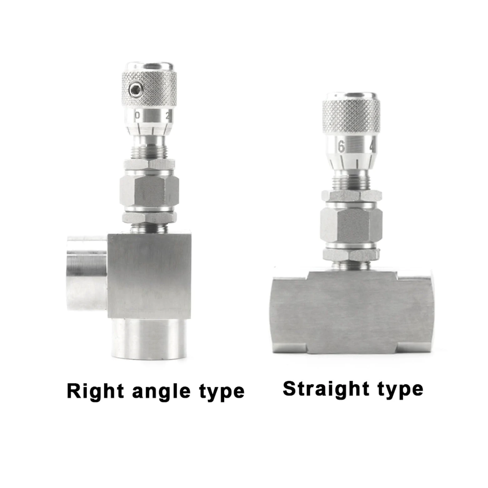 G 1/8 "1/4" 3/8 "NPT 1/2" válvula de Aguja de Acero Inoxidable 304 Controlador de válvula reguladora de Flujo de micromedición for Agua Gas Aceite(G Thread-High Precision-Straight,0.5 Inch)