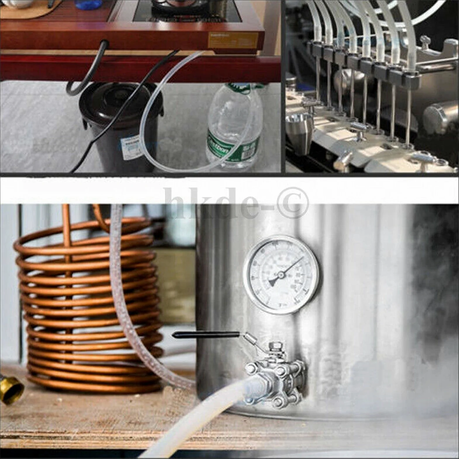Zkenshan-Tubo de Silicona 1-10 Metros de Grado alimenticio Tubo de Bomba peristáltica Tubo de Silicona Tubo de Manguera Diámetro Interno 0.8-7.9mm, Buen Espesor de Pared