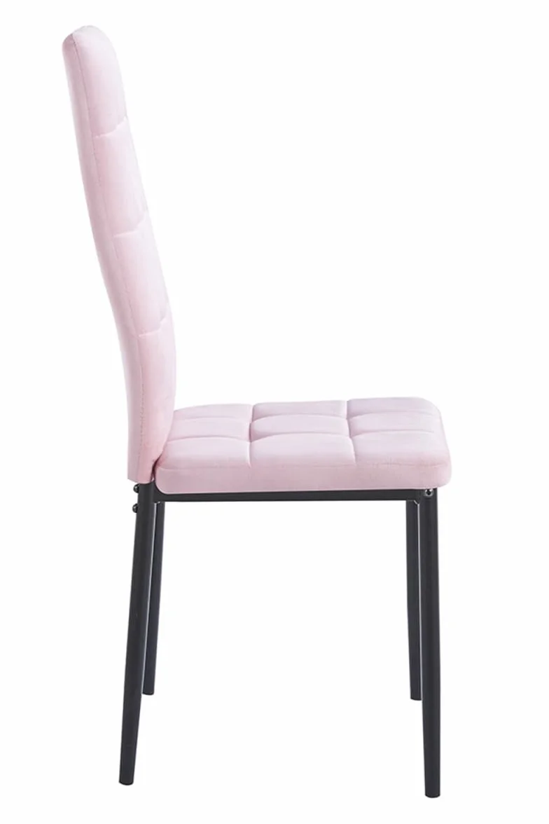 Regalos Miguel - Packs Sillas Comedor - Pack 4 Sillas LAN Terciopelo - Rosa