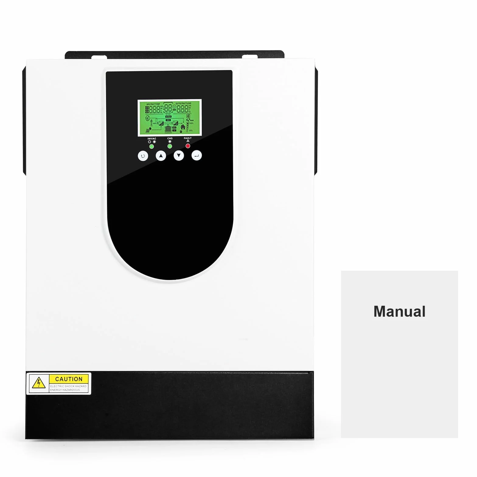 BuyWeek 3000W Inversor Híbrido 24V, Inversor Solar Híbrido con 80A MPPT Controlador de Carga Solar MPPT, Onda Sinusoidal Pura Inversor, 30-400V DC a 220V/230V AC, para Casa, RV, Off-Grid