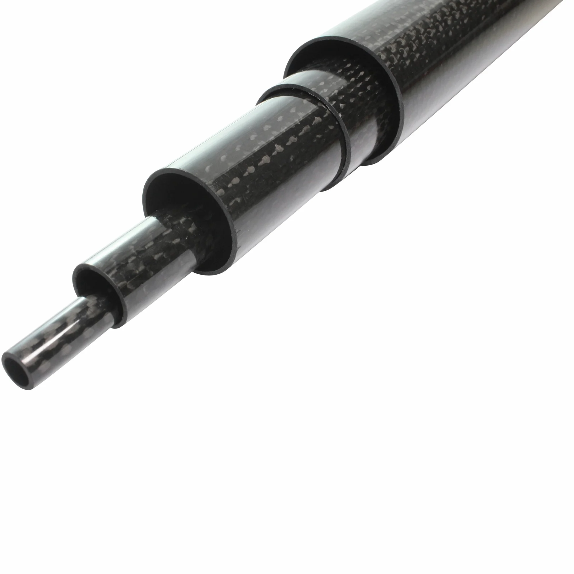 Tubo de 16 ± 0,15 x 14 x 2 m, fibra de carbono CFK, lacada