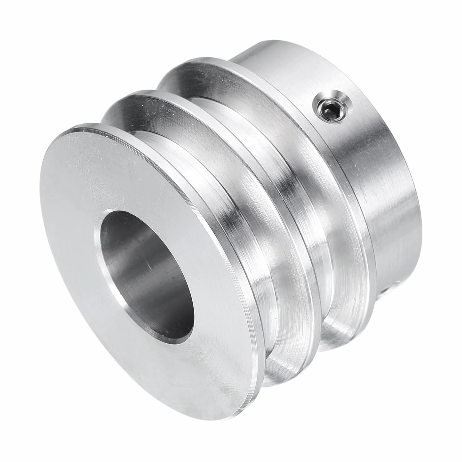 QUARKZMAN Polea en V 40 mm Doble Ranura Aleación de Aluminio 18 mm Eje 6 mm 1/4"