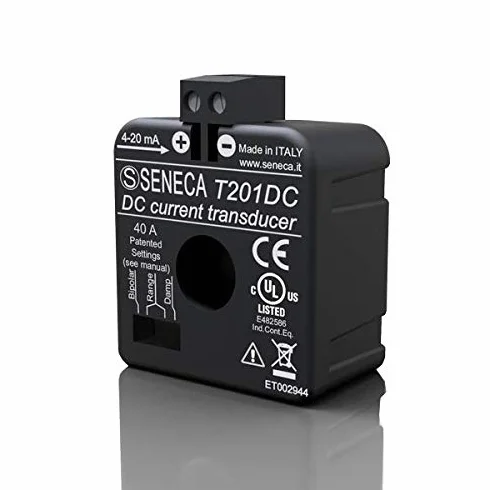 SENECA T201DC - Transformador de corriente continua para bucles de corriente 4,20 mA