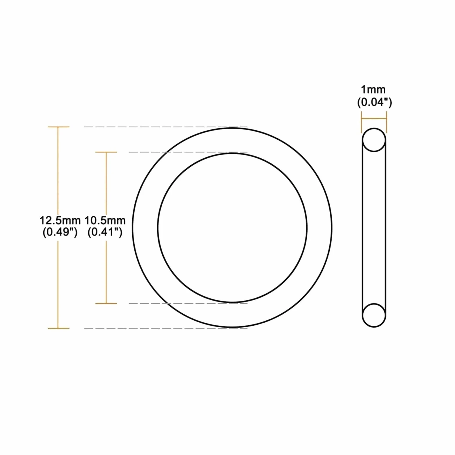 Accesorios de hardware 50 piezas de juntas tóricas de caucho de silicona Junta tórica de silicona Juntas tóricas de sellado Junta tórica de arandela Máquina de anillo Kit de junta resistente al aceite