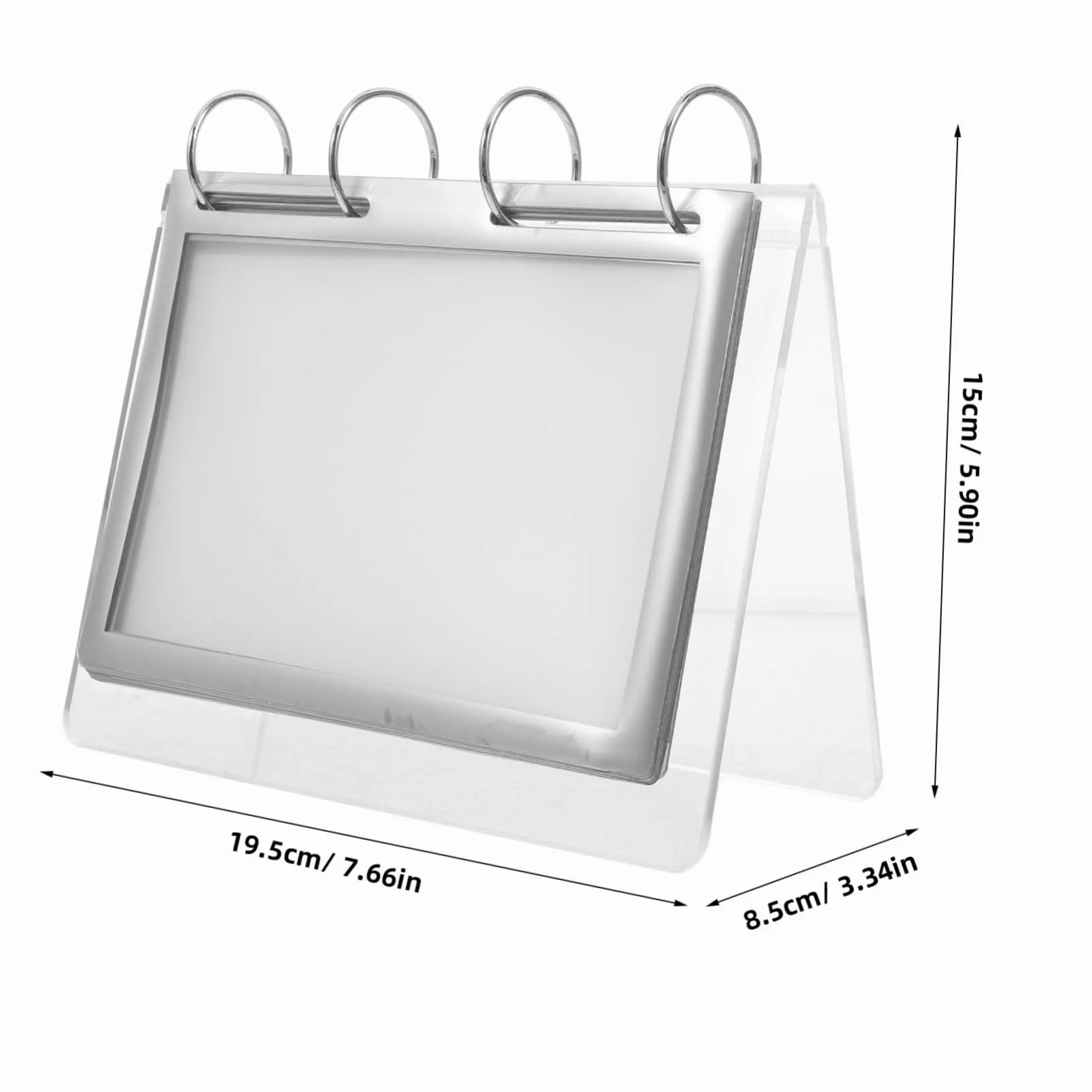 SEWACC 4piezas Soporte De Exhibición De Menú Transparente Base Estable Para Restaurantes y Eventos Portacarteles Para Menús Recepciones y Ferias Comerciales