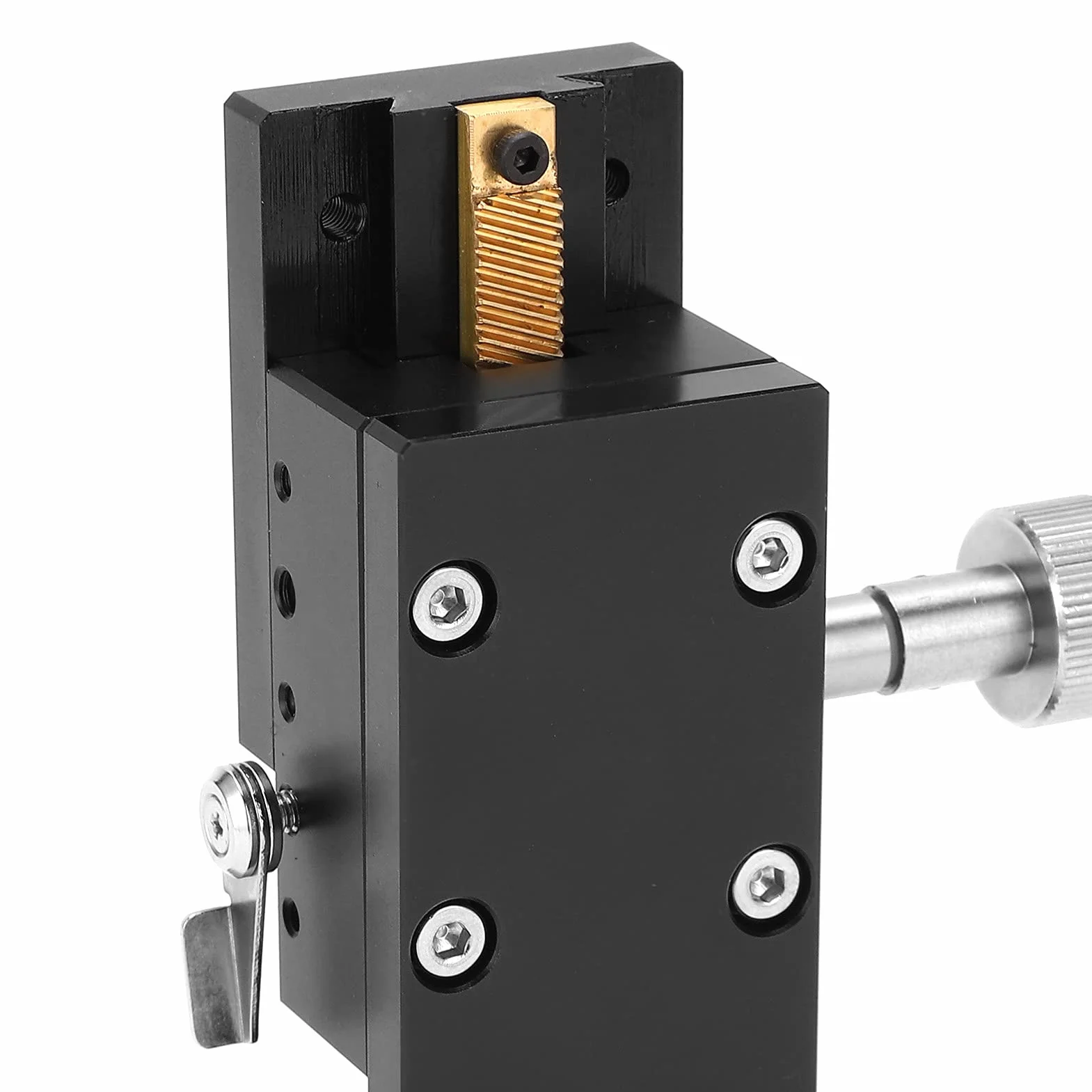 Ejes Z Etapa Lineal Giro Manual Plataforma de Ajuste Fino Mesa Deslizante Aleación de Aluminio SPZ40 60 para Equipos Ópticos
