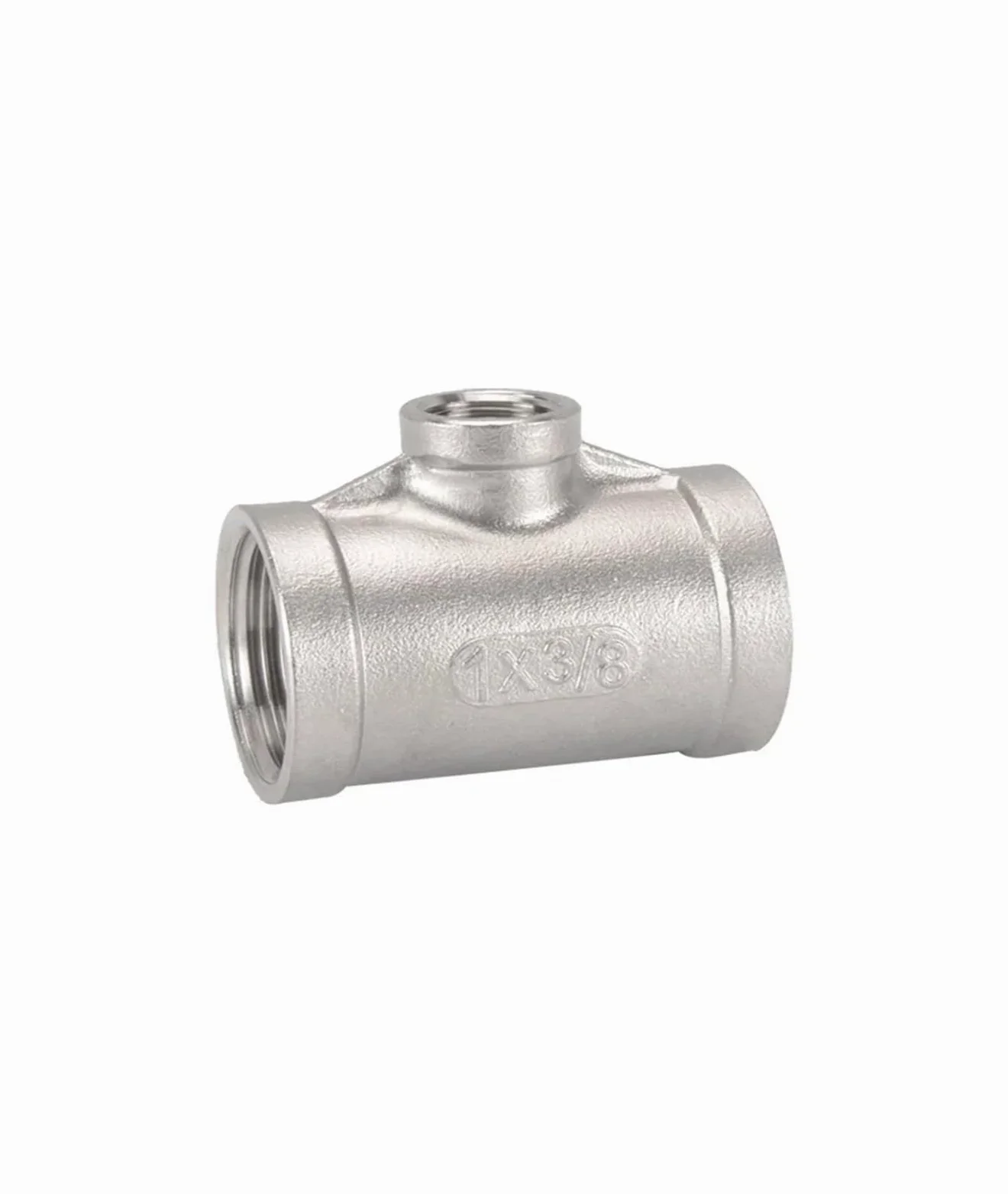 5 uds 1/8 "1/4" 3/8 "1/2" 3/4 "1" 2 "3" 4 "BSP NPT hembra reductor Tee 3 vías 304 conector reductor de montaje de tubería de acero inoxidable(2-1l2 To 1l2 Inch)