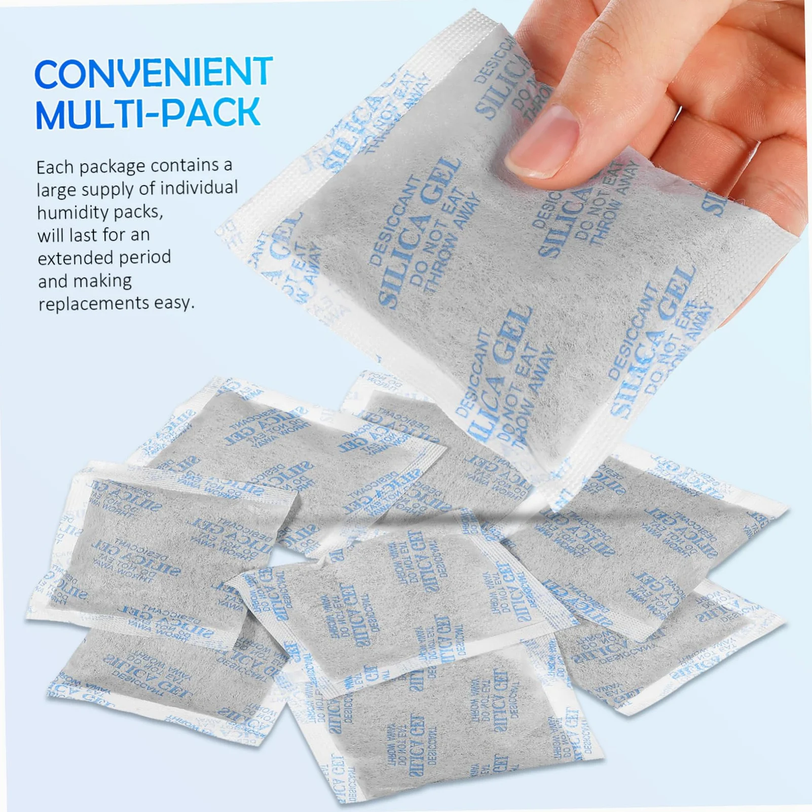 Paquetes Desecantes de Gel de Sílice para Almacenamiento, 30 Bolsas de 50g en Tela No Tejida, Absorbentes de Humedad para Armarios y Electrónica | Absorción Elevada, Uso Sencillo, para Ropa y Alimentos, Armarios y Coches