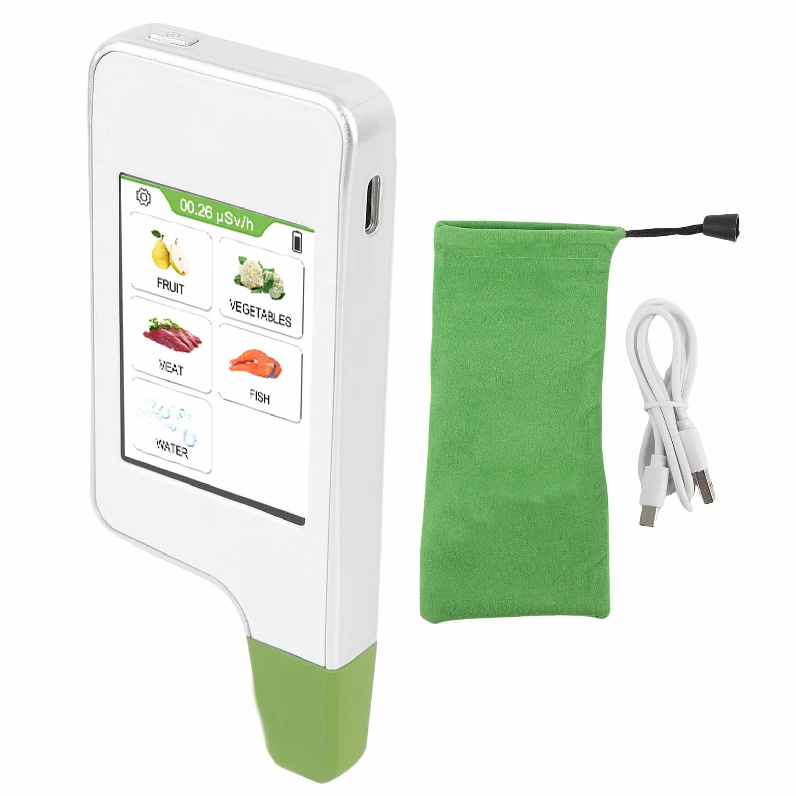 Fafeicy Probador de Nitrato Portátil, para el Medidor de TDS de Detector de Nitrato Digital de Alimentos y Agua con Sonda de Aleación de Prueba Rápida 3s para Frutas de Carne Vegetal