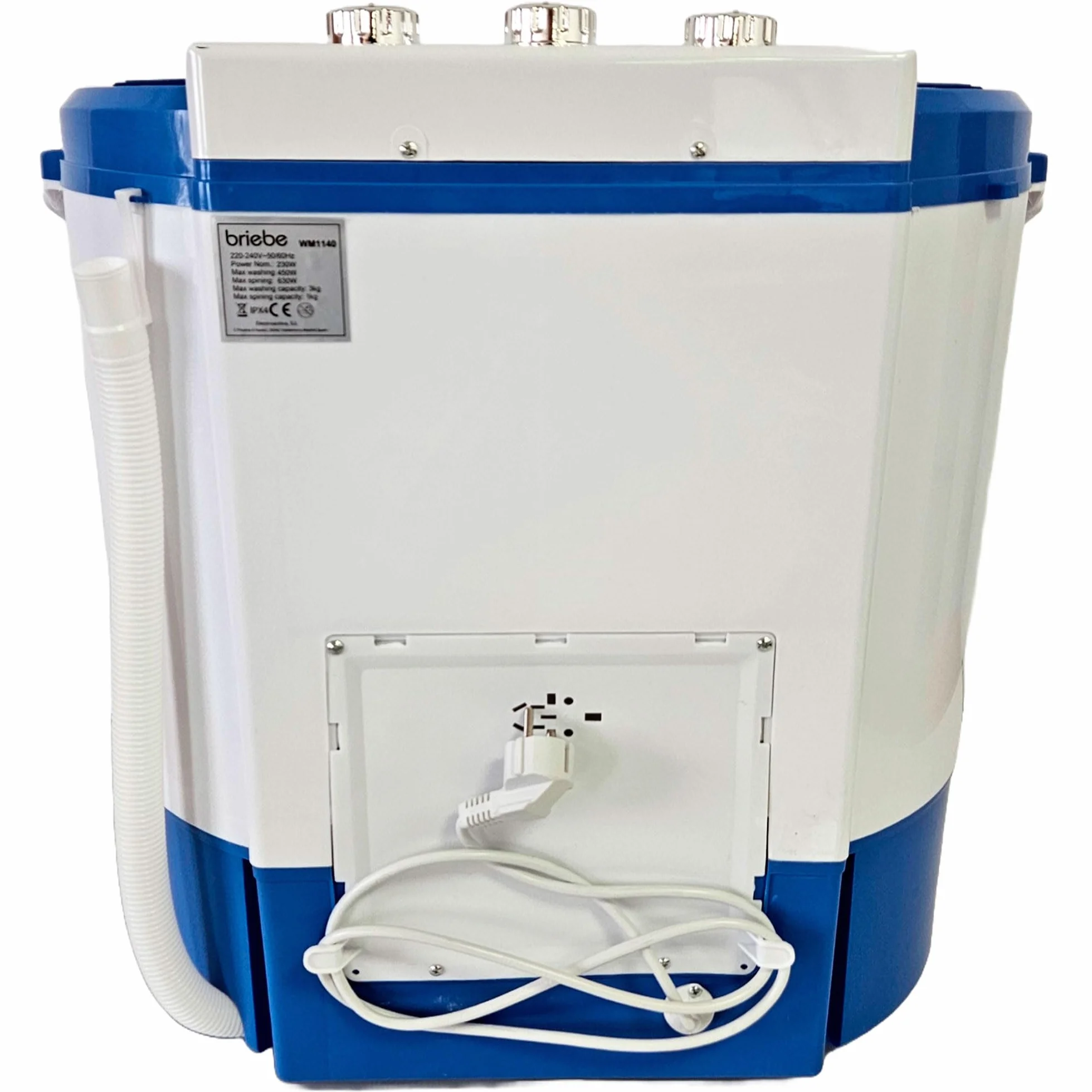Camp Mini Lavadora Portátil con Centrifugado 3Kg Carga Superior Azul/Blanco