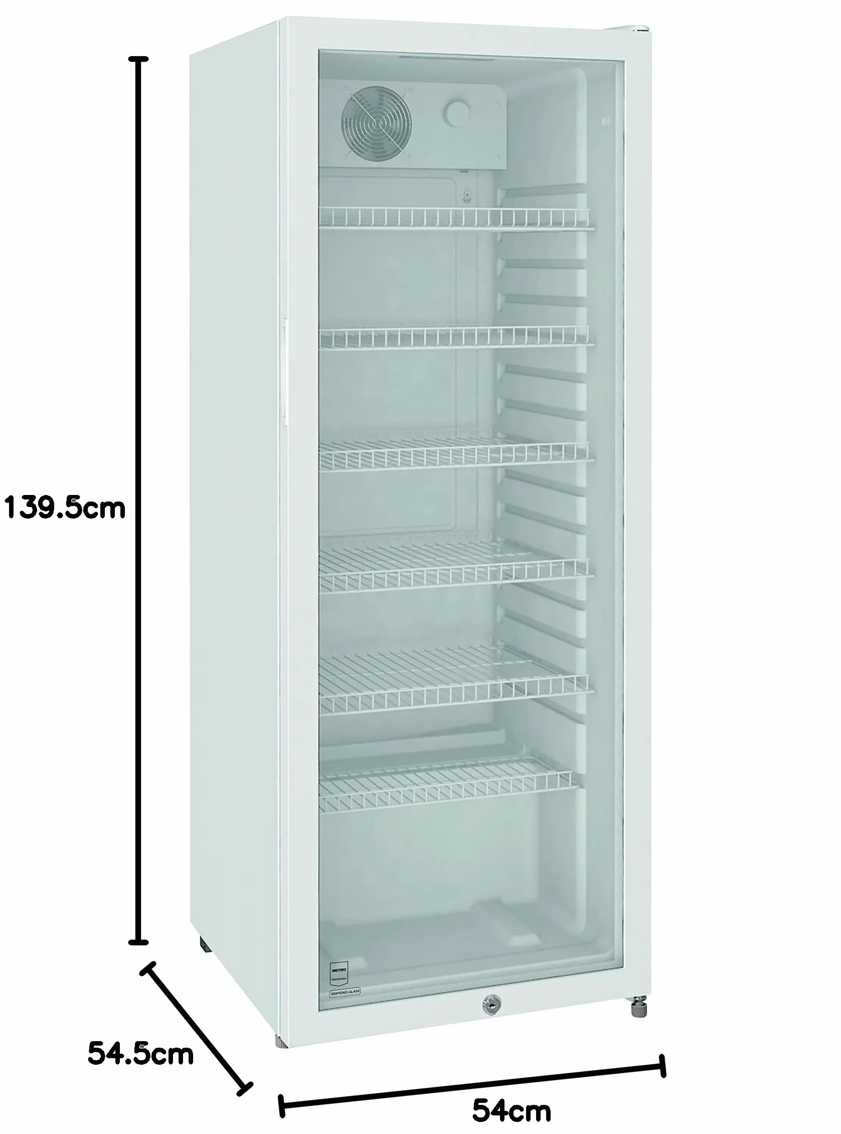 METRO Professional Frigorífico para Bebidas GSC4240, 237 L, Blanco, 54 x 54.5 x 139.5 cm