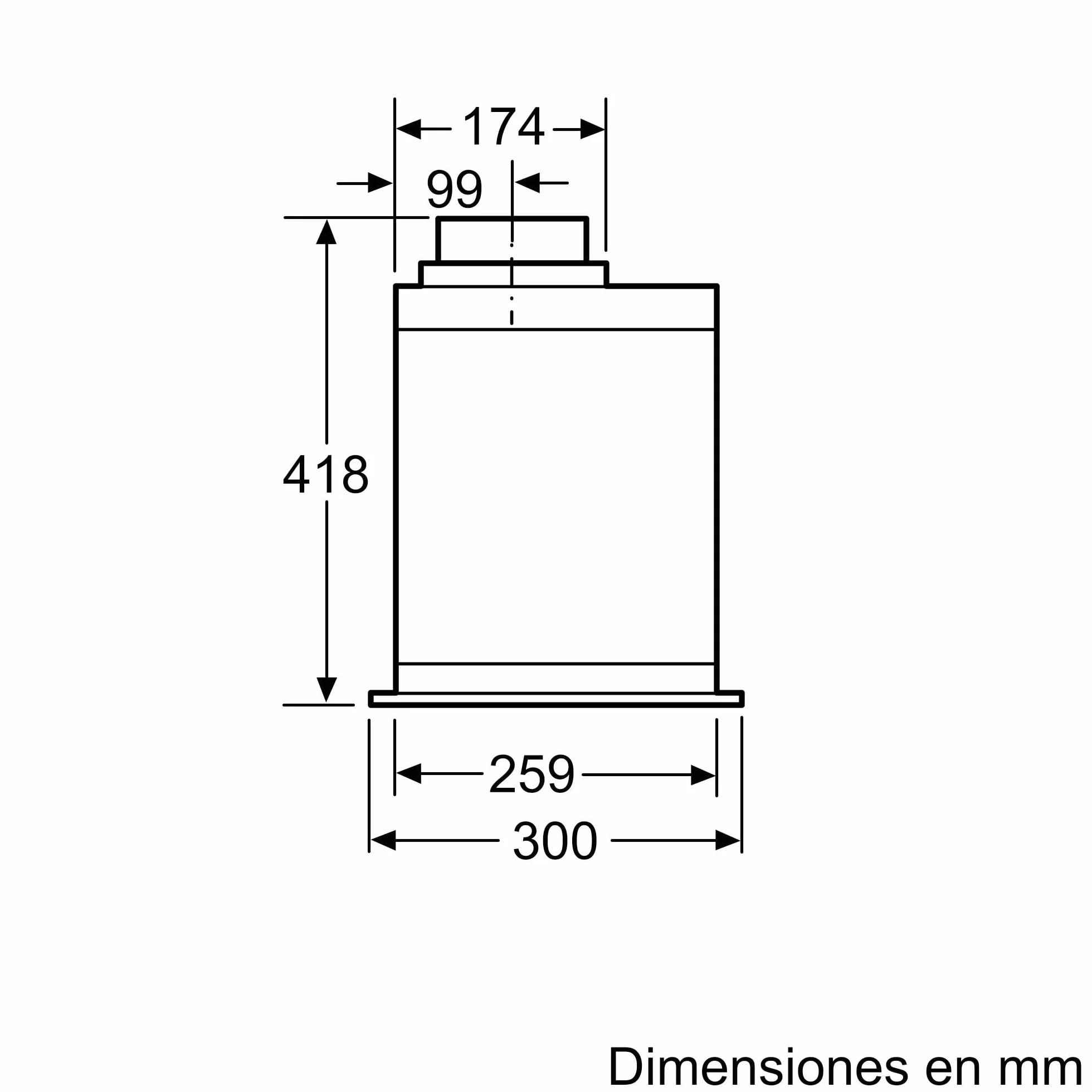 Balay 3BF267EX Campana Extractora Integración 52 cm Acero Inoxidable