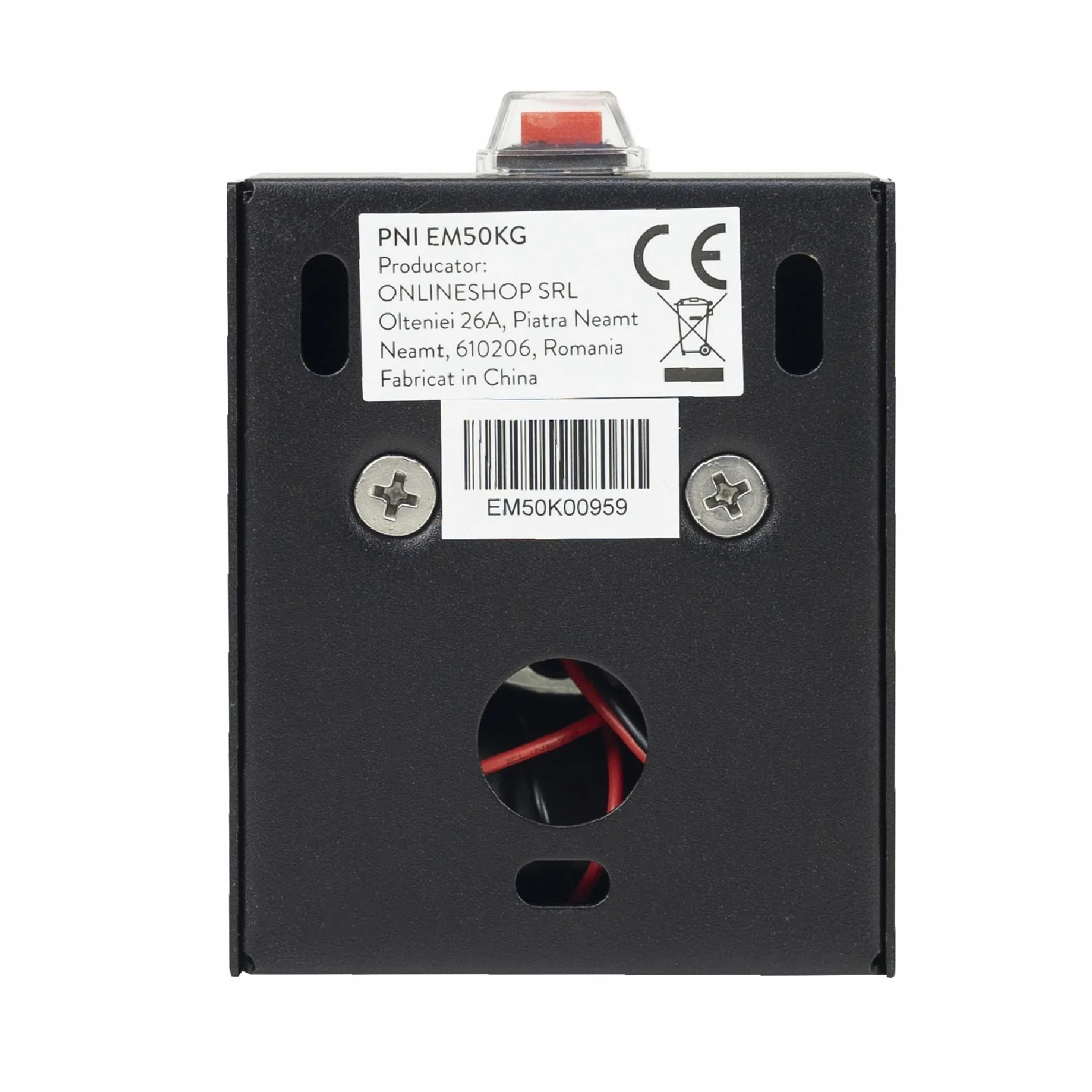 Electroimán PNI EM50KG 50 kg 12/24 V montaje en pared negro