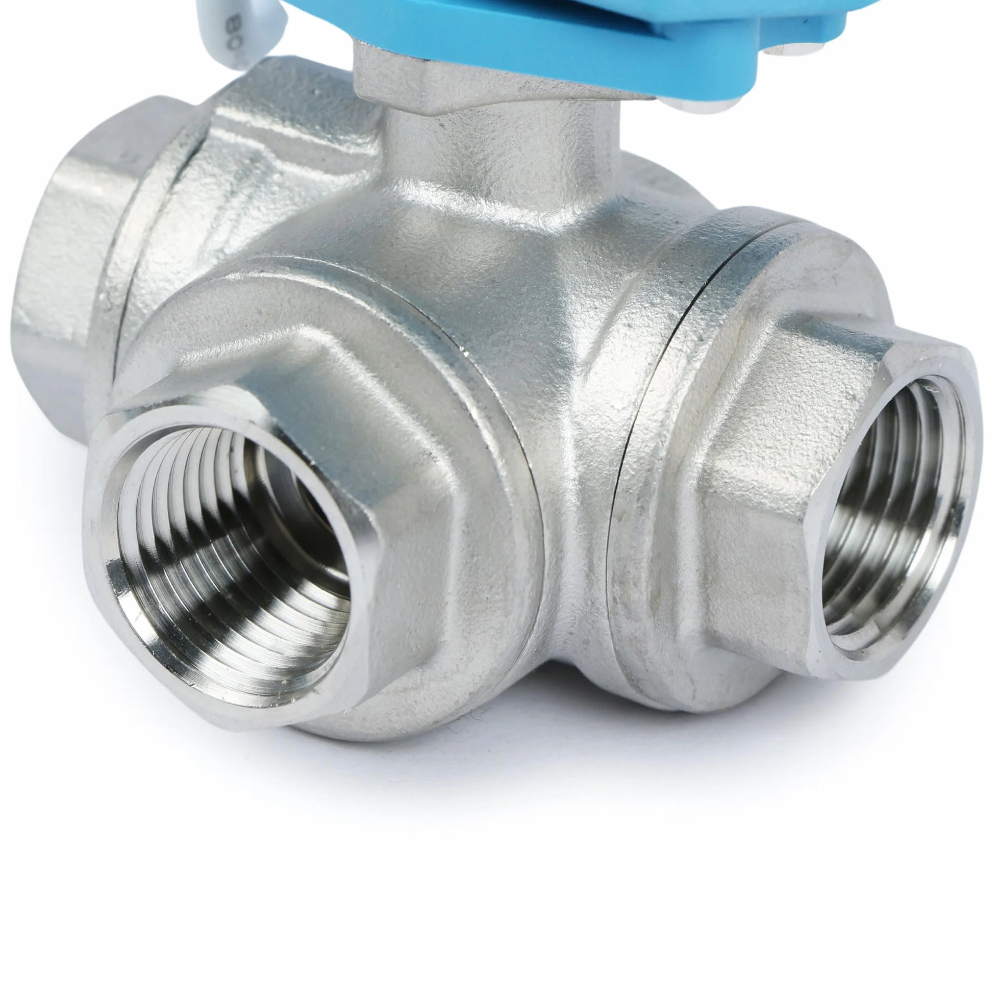 U.S. Solid Válvula motorizada 3 vías acero inoxidable: tipo L - eléctrica válvula con función manual, puerto estándar (1/2", AC110-230V)