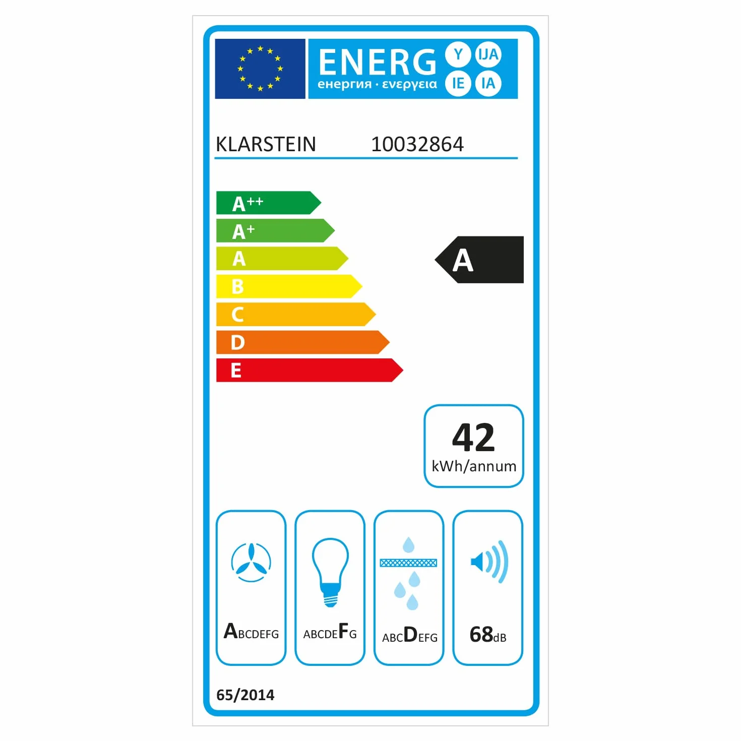 Klarstein Campana Extractora Empotrable 90 cm 230W 620m³/h Silencioso