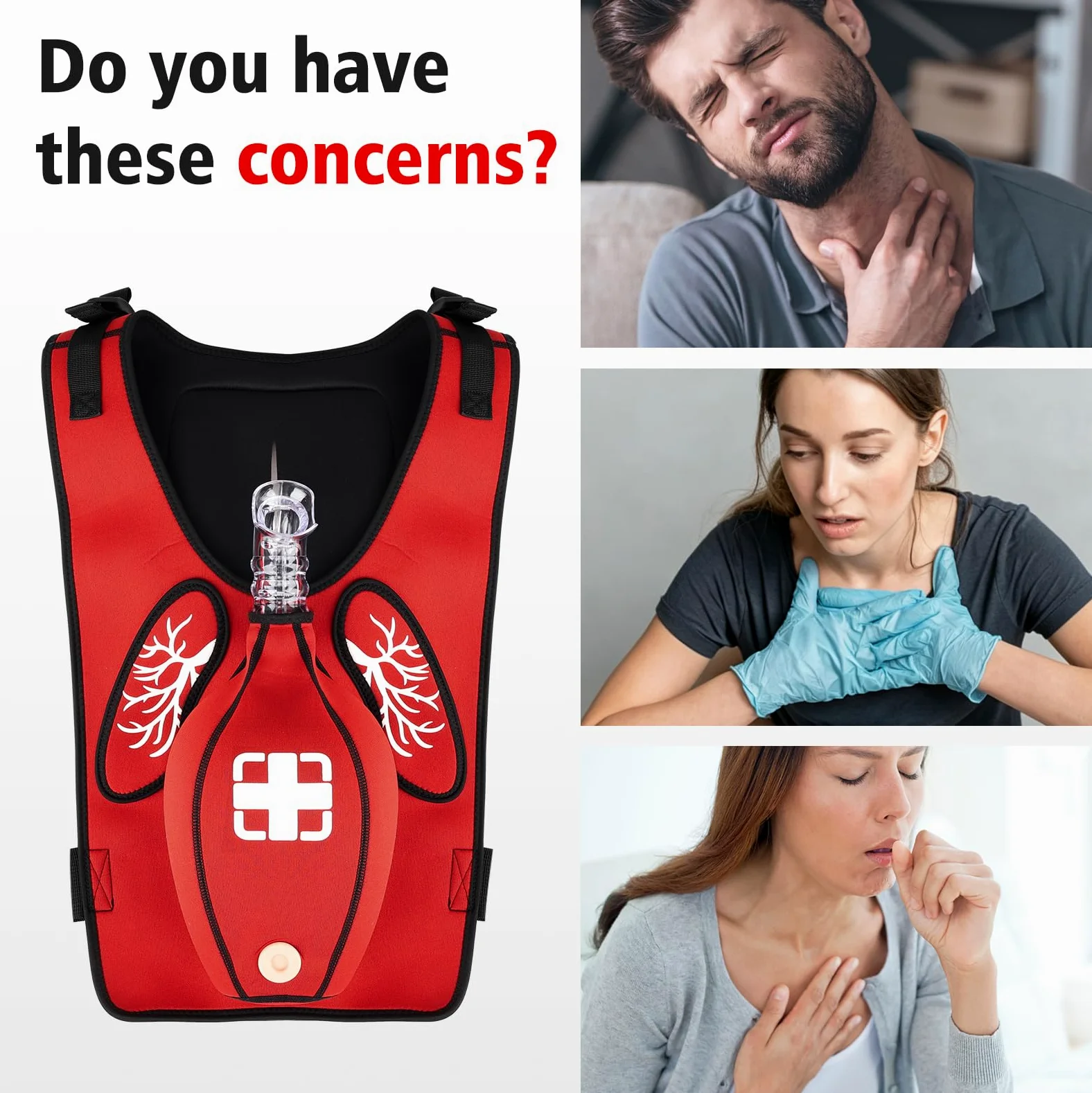 Heimlich - Chaleco de entrenamiento de maniobra para adultos, RCP, simulación de obstrucción de las vías respiratorias, correas de hombro ajustables y cinturón de cintura, entrenador de rescate de