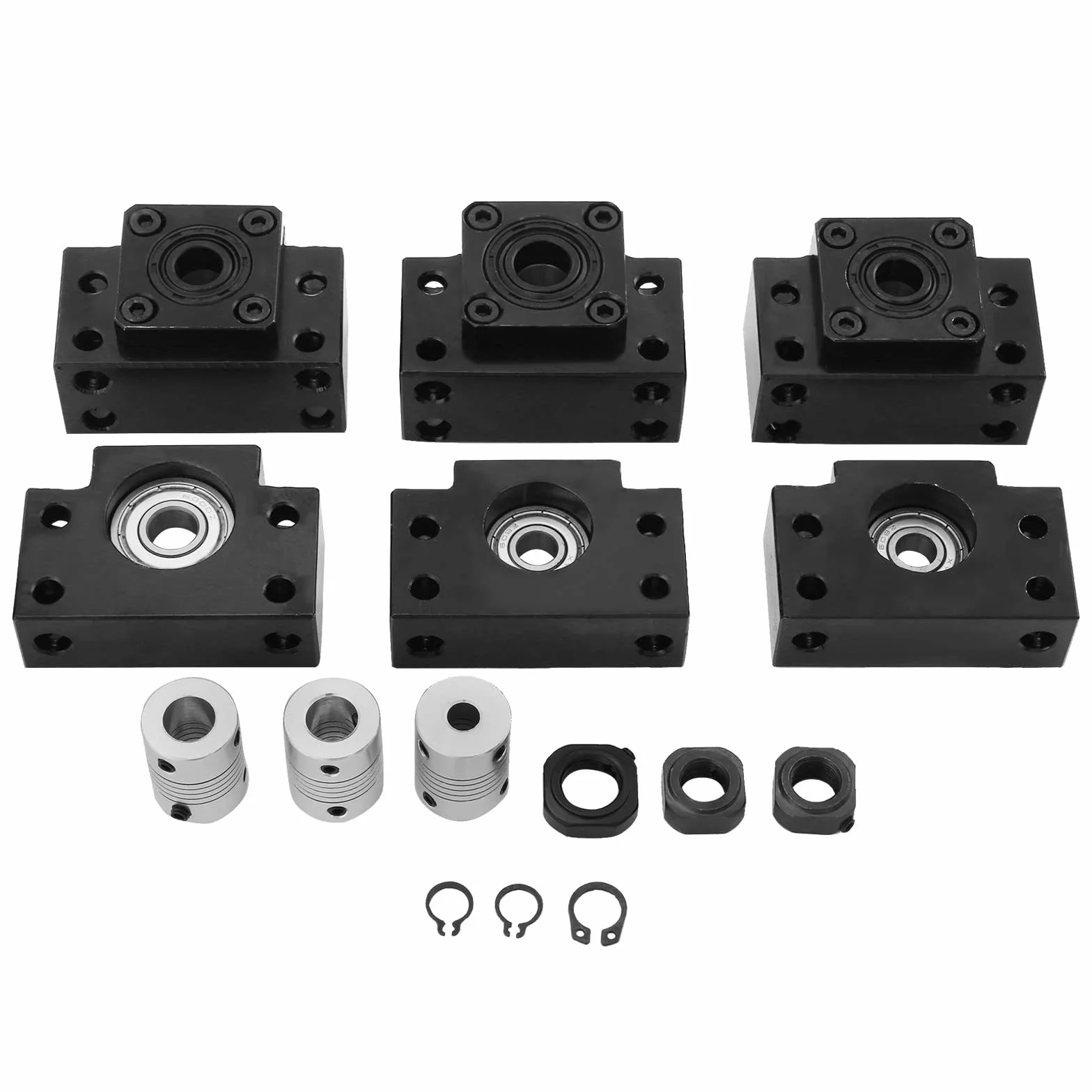 VEVOR SBR20 Guía Lineal Kit Deslizamiento Rodamiento 300-1000mm C7 Tornillos Bola