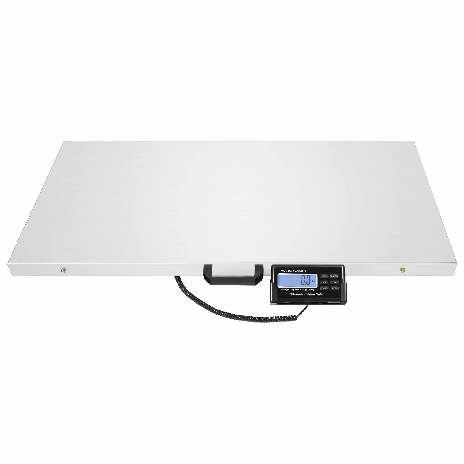 Báscula veterinaria para animales, 300 kg, báscula para perros, báscula de paquetes, báscula de plataforma de 103 cm x 53 cm, báscula industrial de carga pesada, unidad de pesaje kg/oz/lb, LCD