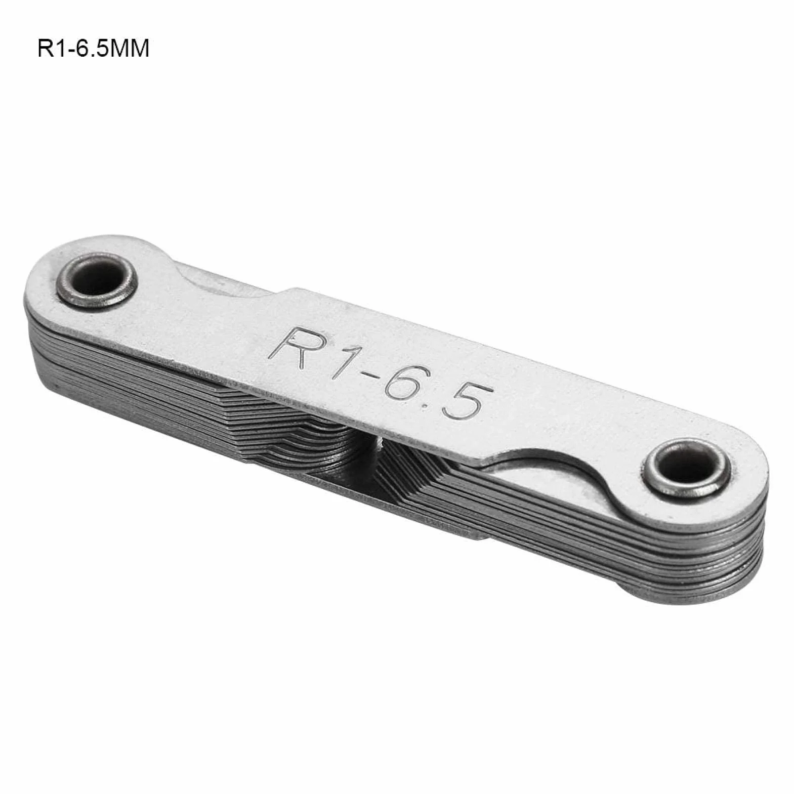 Medidor de Radio Acero Inoxidable R1-6.5mm, Herramienta de Medición Cóncava Convexa de Rosca Métrica