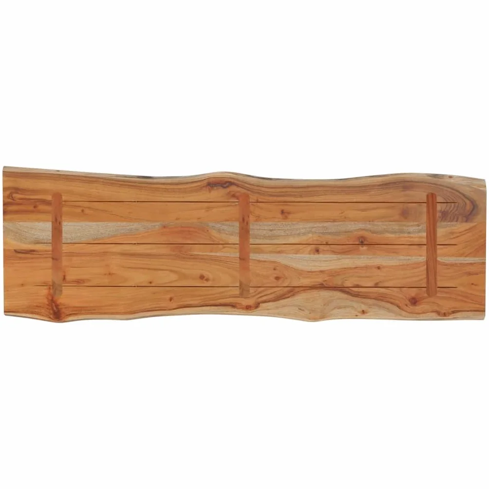 vidaXL Tablero Rectangular Madera de Acacia Borde Vivo 120x40x2,5 cm, Tablero, Tablero de Mesa Rectangular, Tablero de Mesa de Comedor