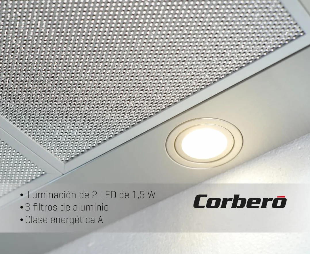 Corberó Campana Extractora Pirámide 90cm NEMRUT975X 754 m3/h 233W Inox